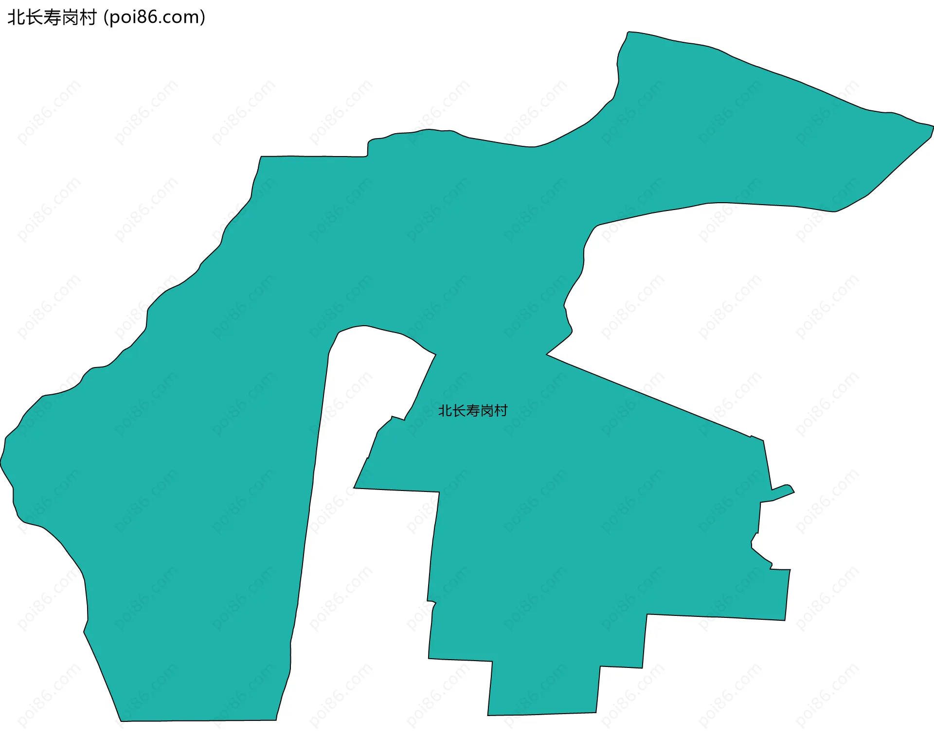 北长寿岗村边界地图