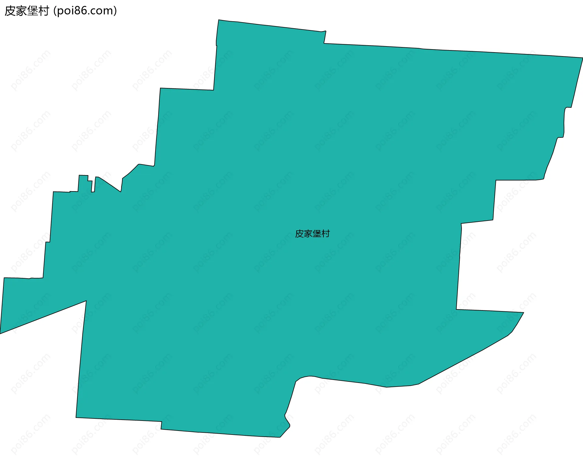 皮家堡村边界地图