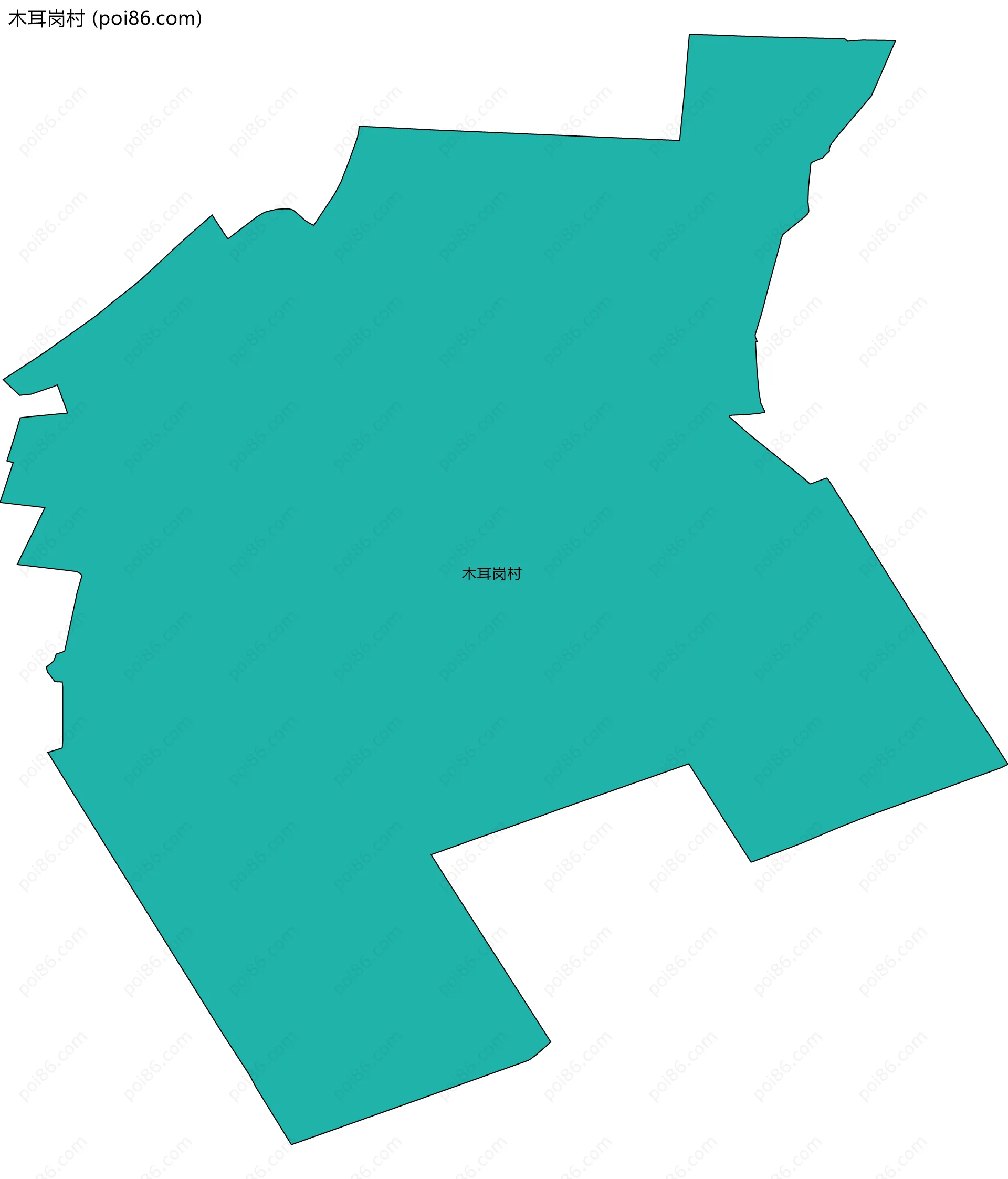 木耳岗村边界地图