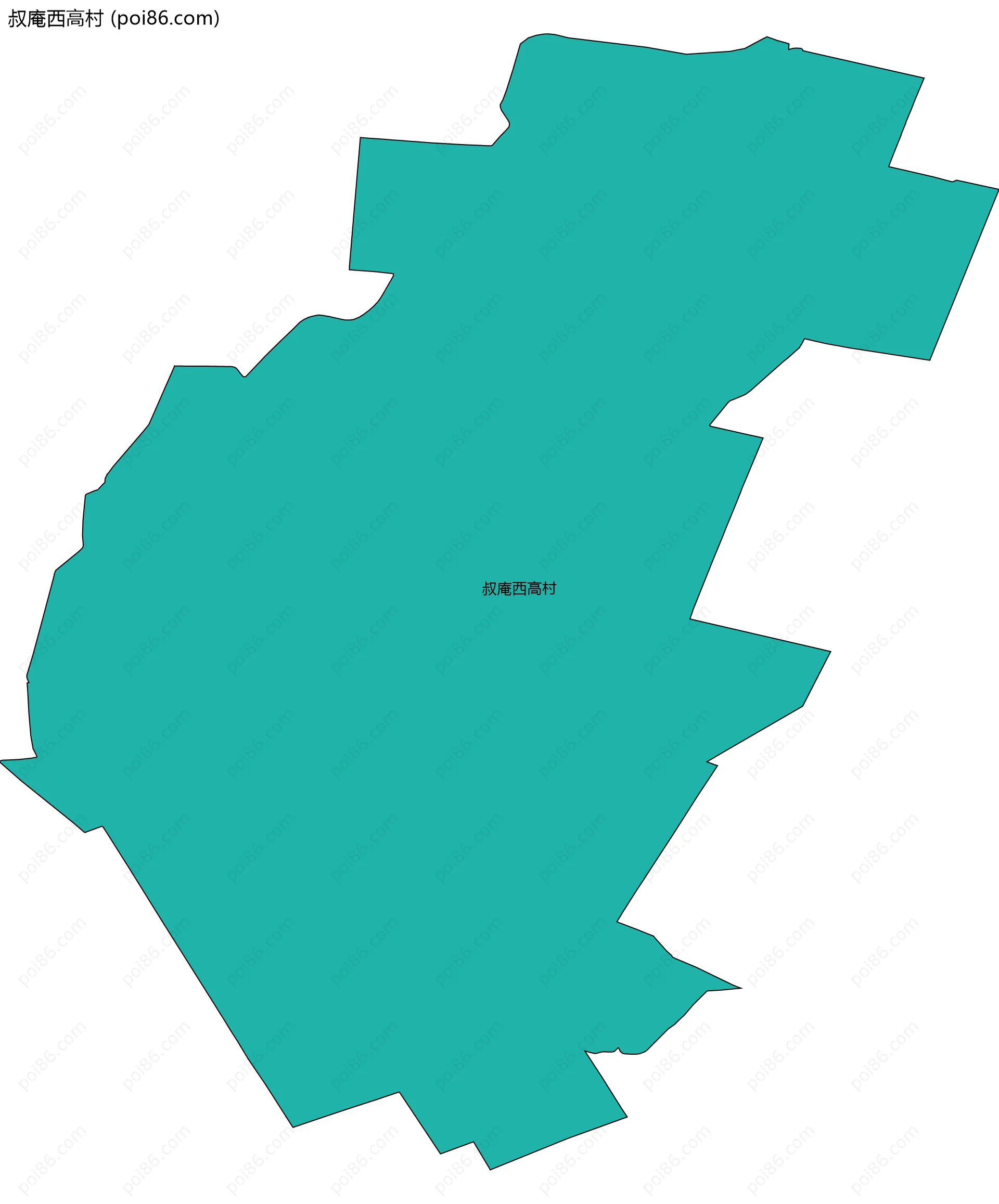 叔庵西高村边界地图