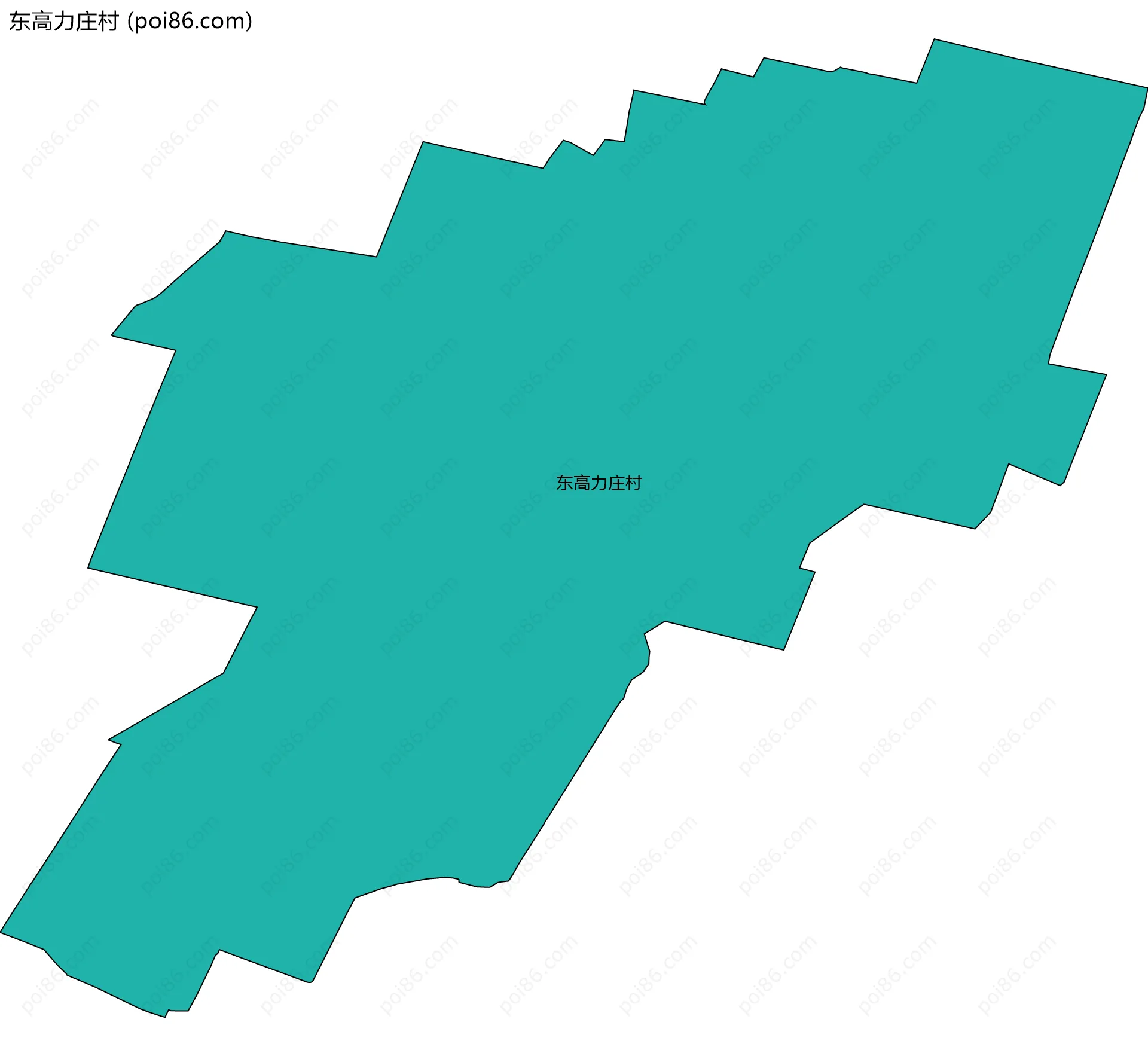 东高力庄村边界地图