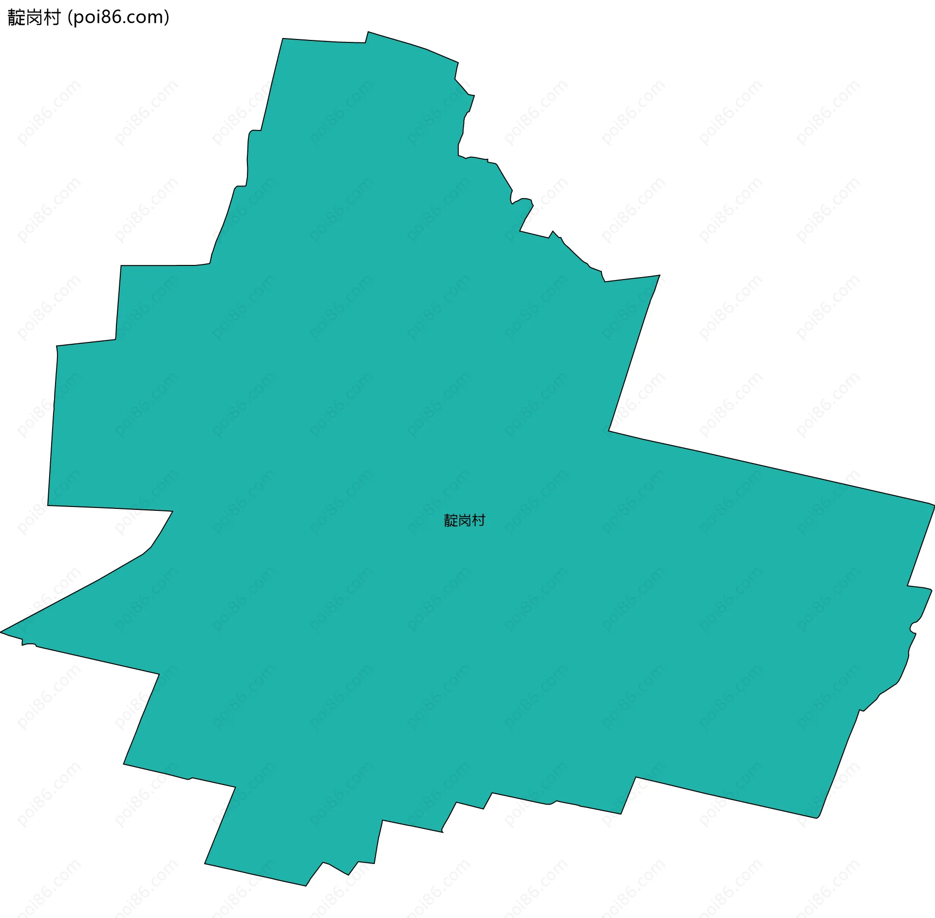 靛岗村边界地图