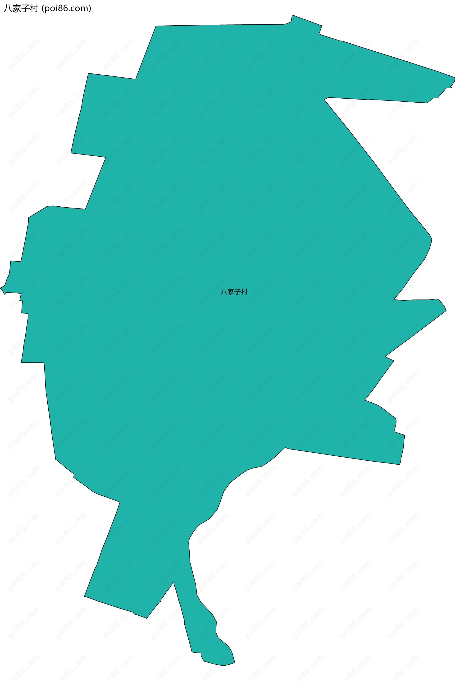 八家子村边界地图