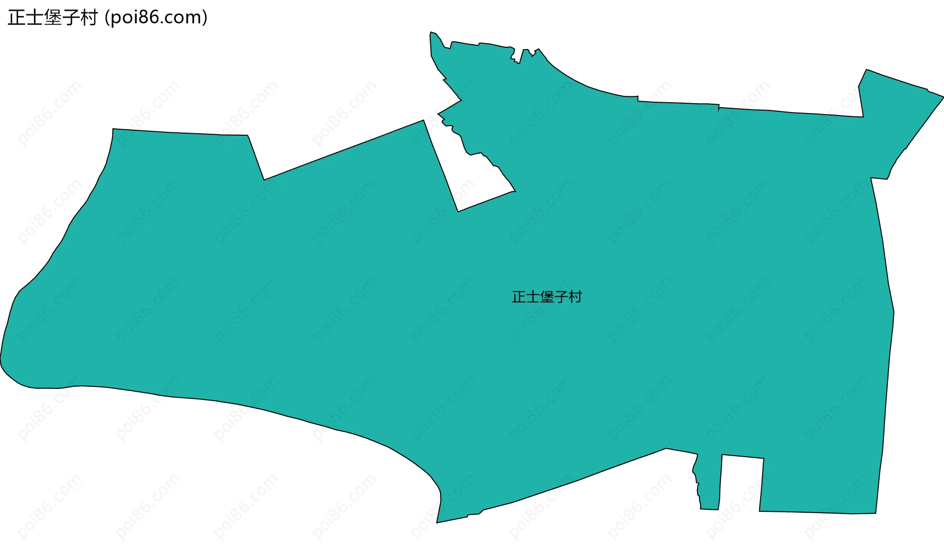 正士堡子村边界地图