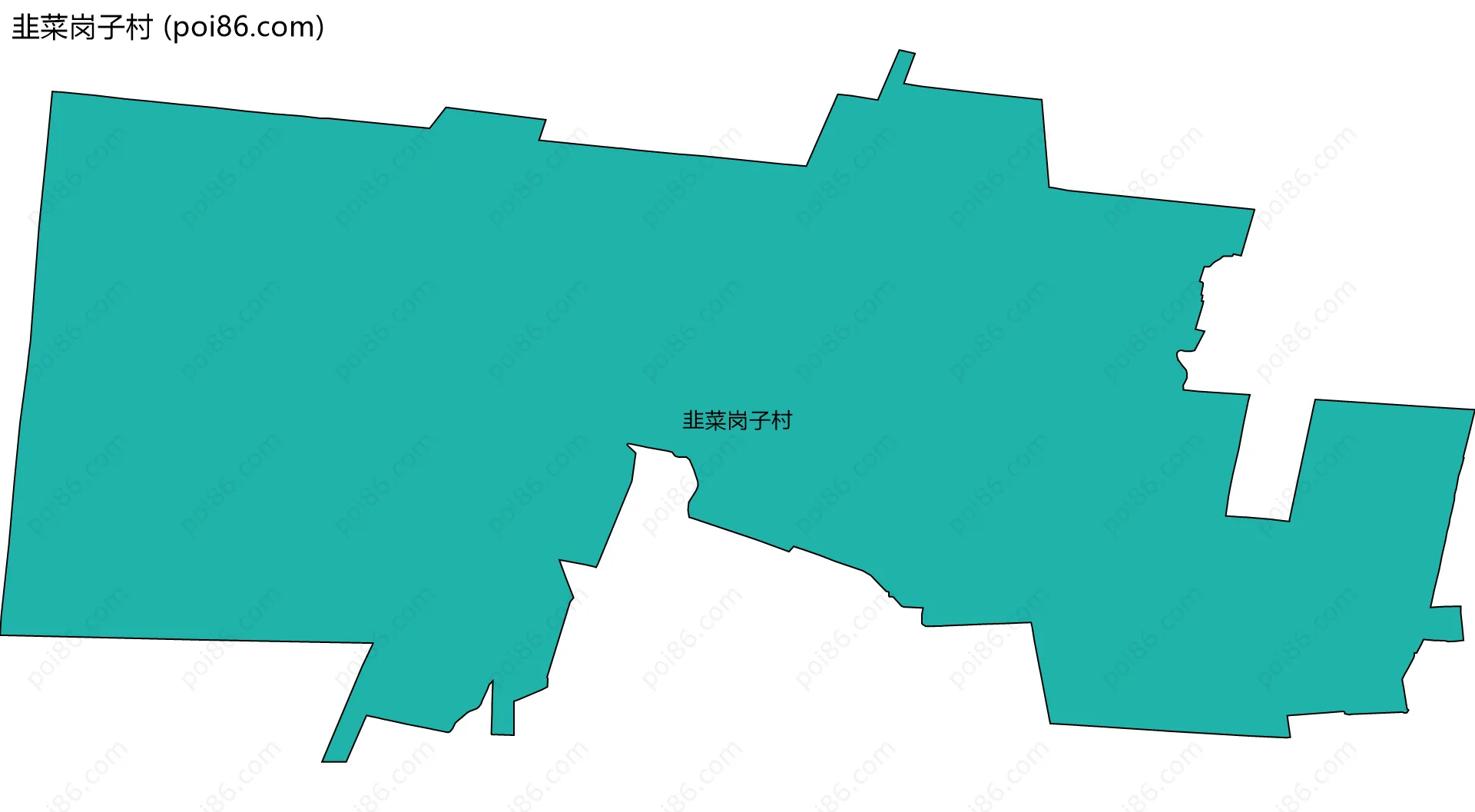 韭菜岗子村边界地图