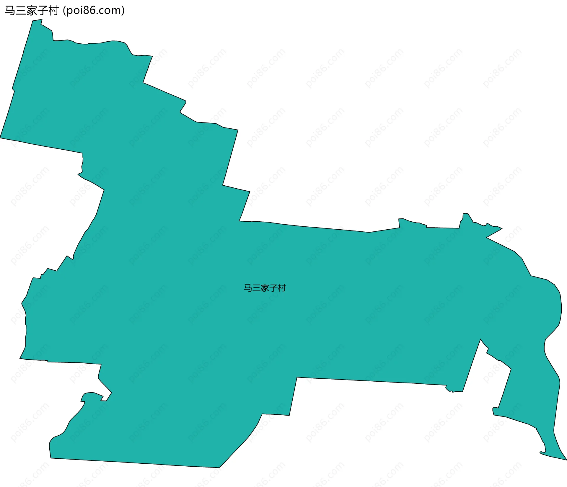 马三家子村边界地图