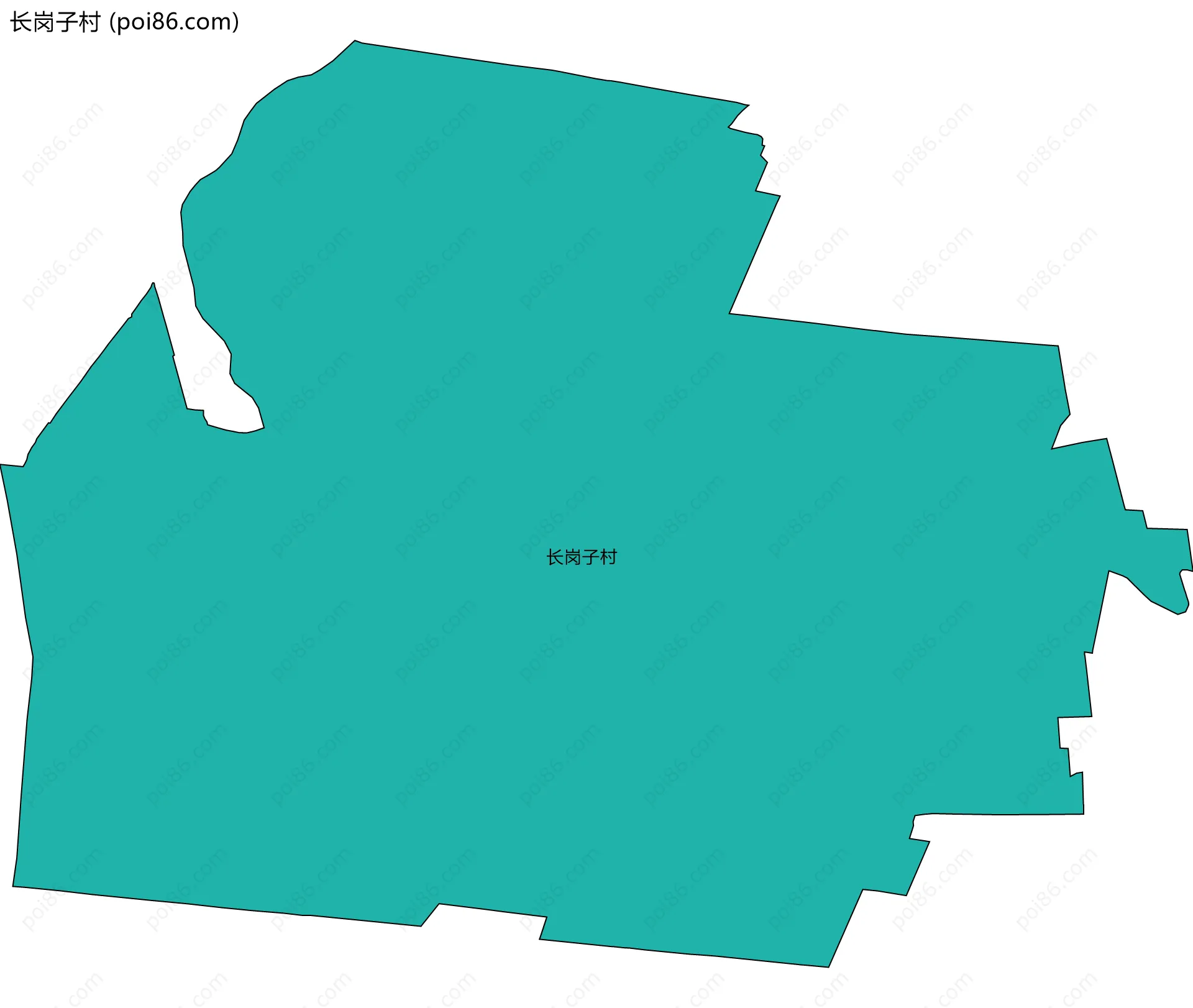 长岗子村边界地图