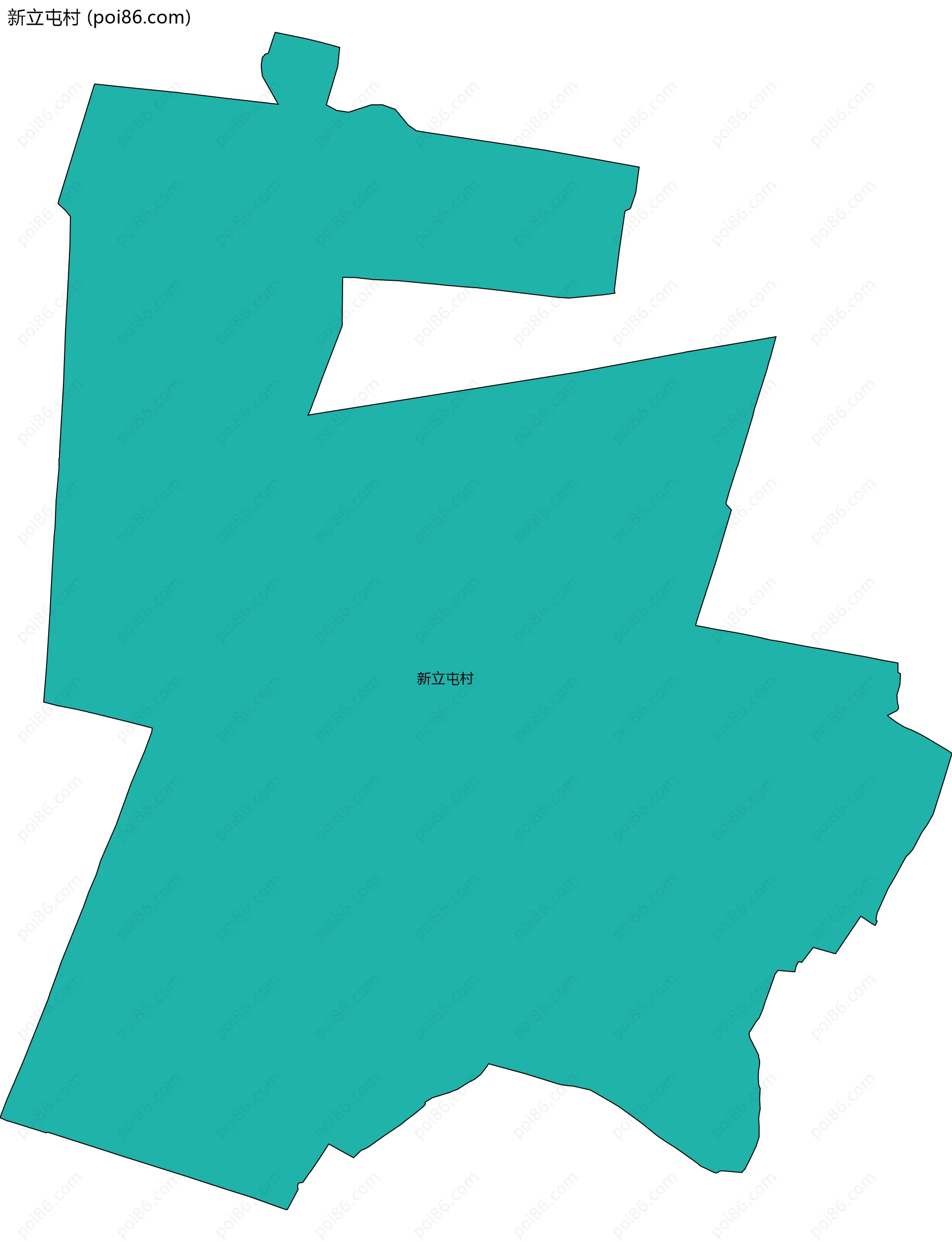 新立屯村边界地图