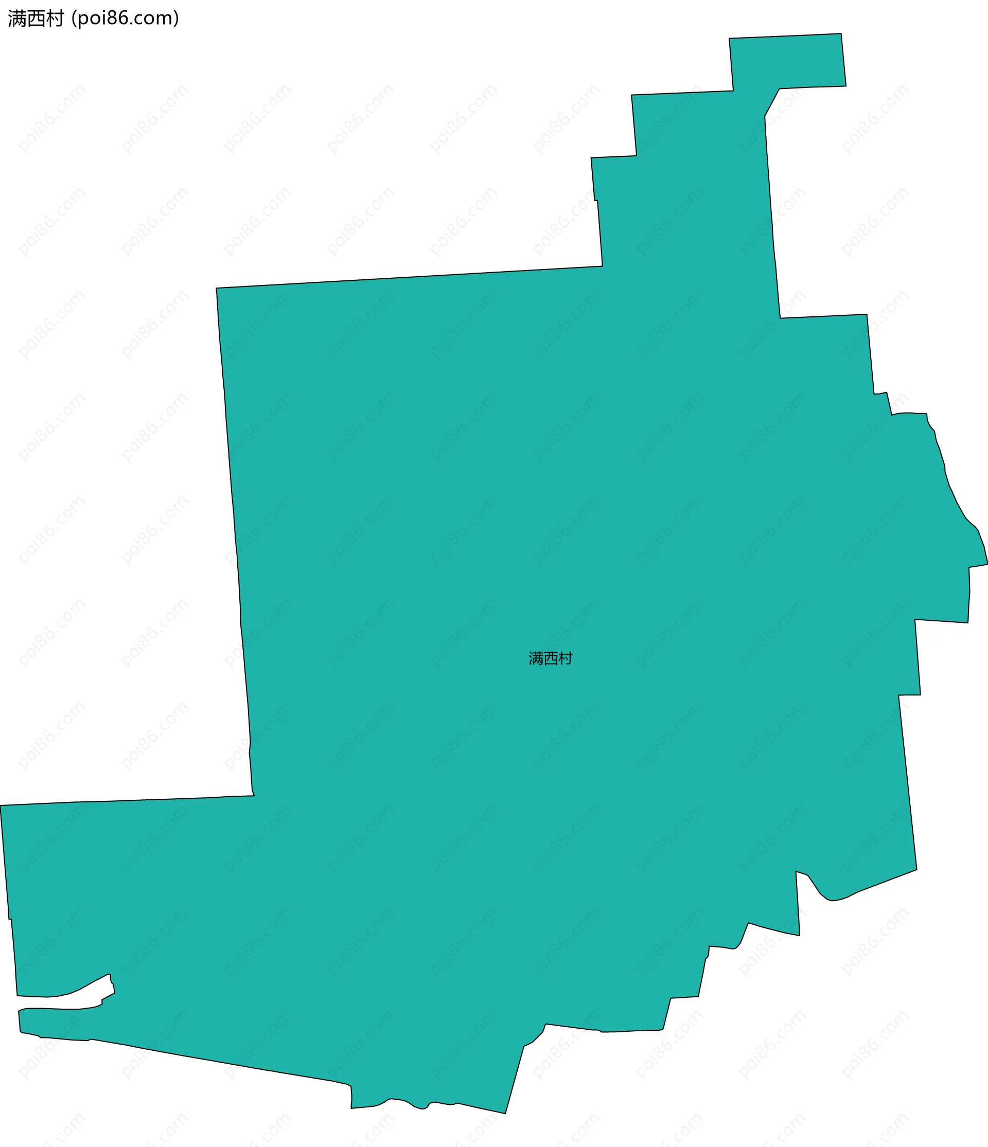 满西村边界地图