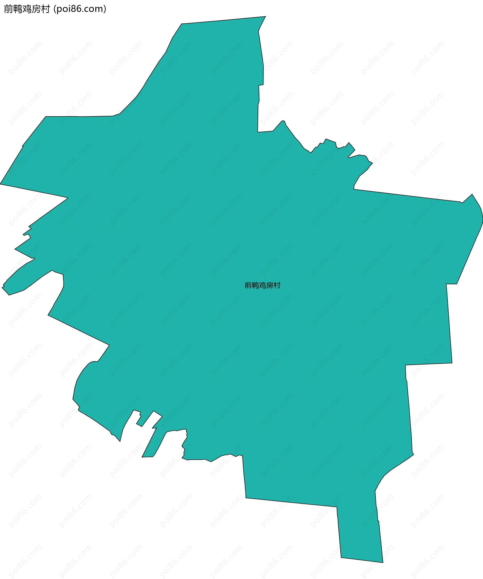 前鸭鸡房村边界地图