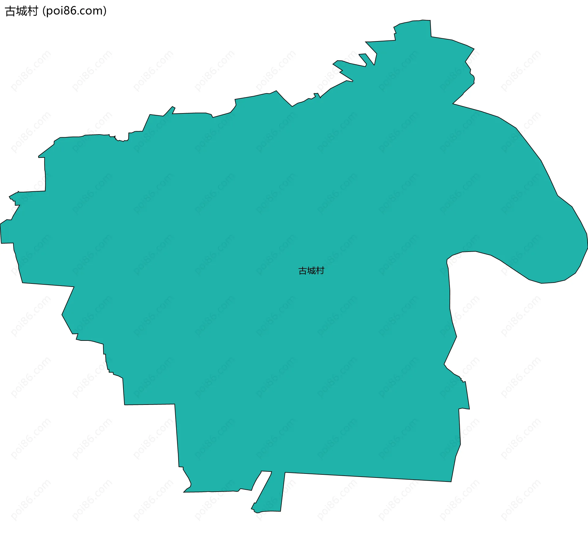 古城村边界地图