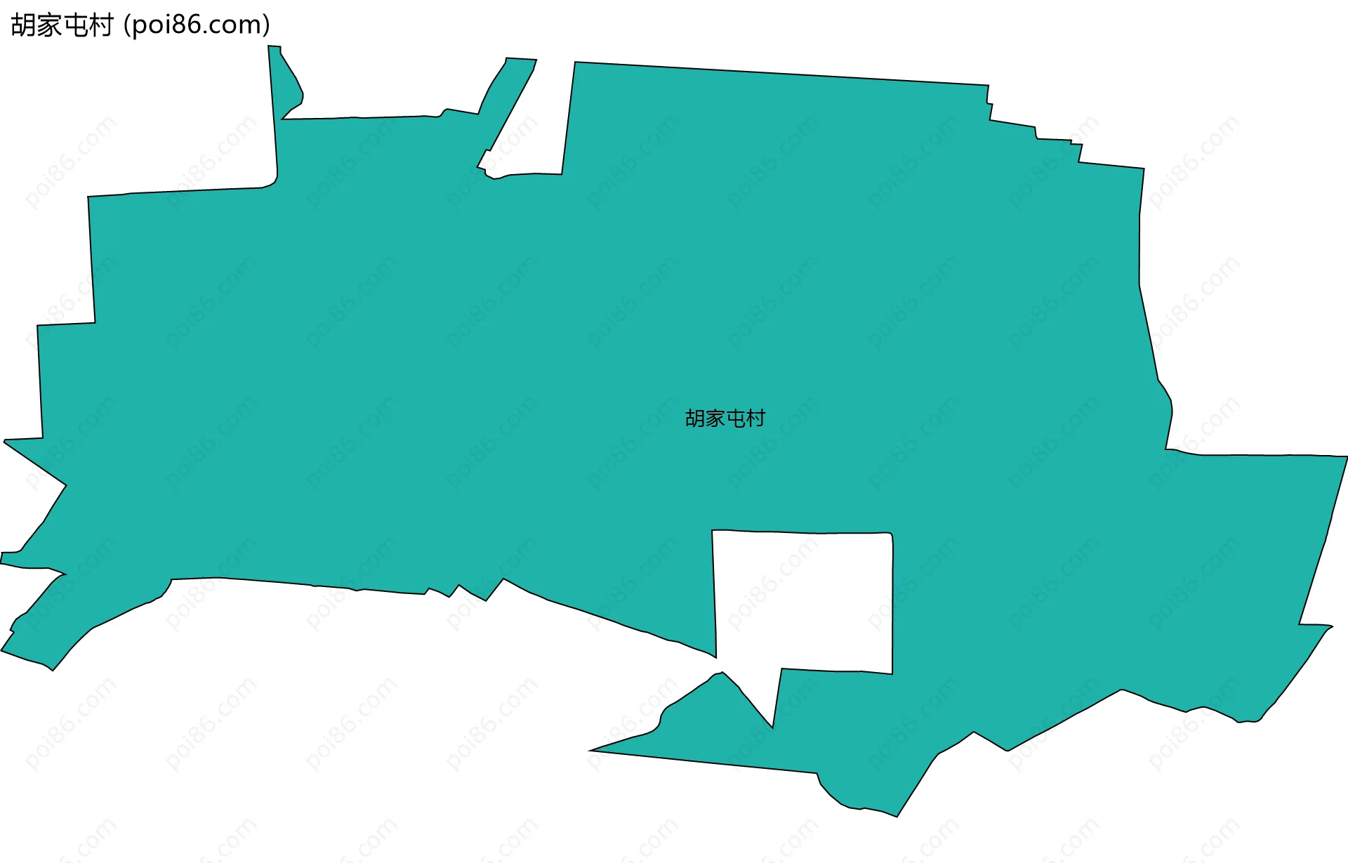 胡家屯村边界地图