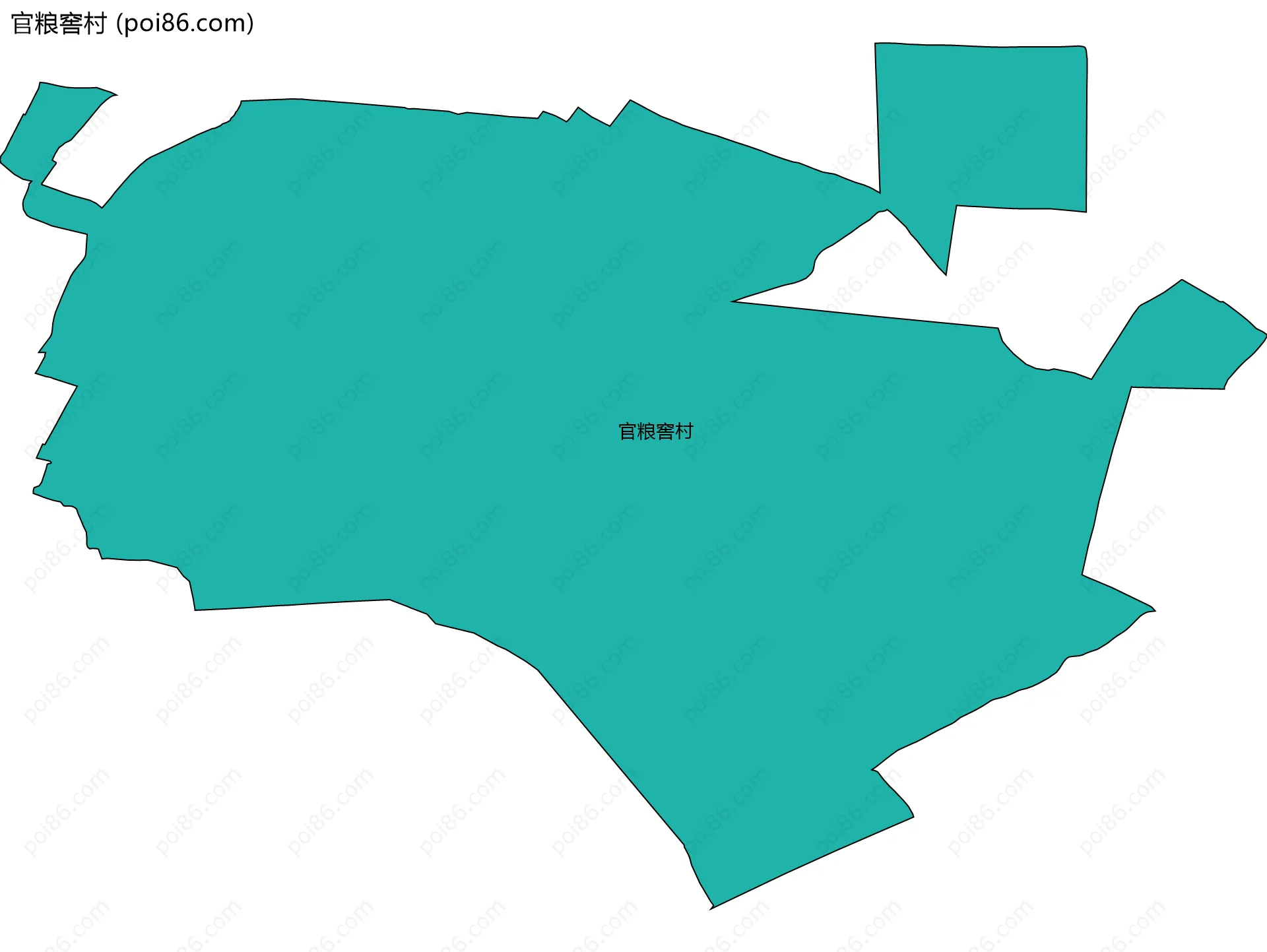 官粮窖村边界地图