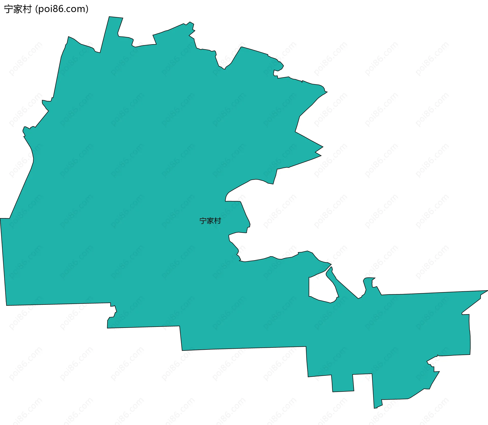 宁家村边界地图