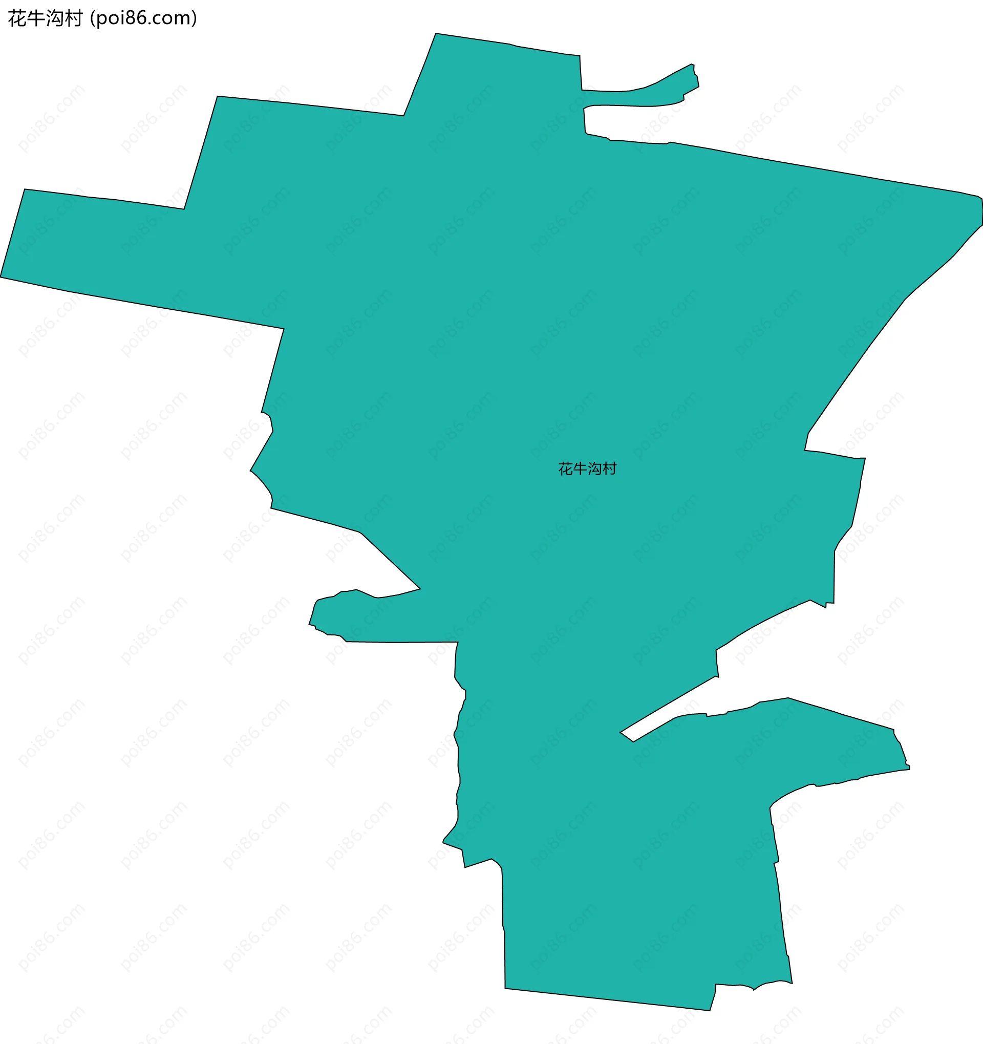花牛沟村边界地图
