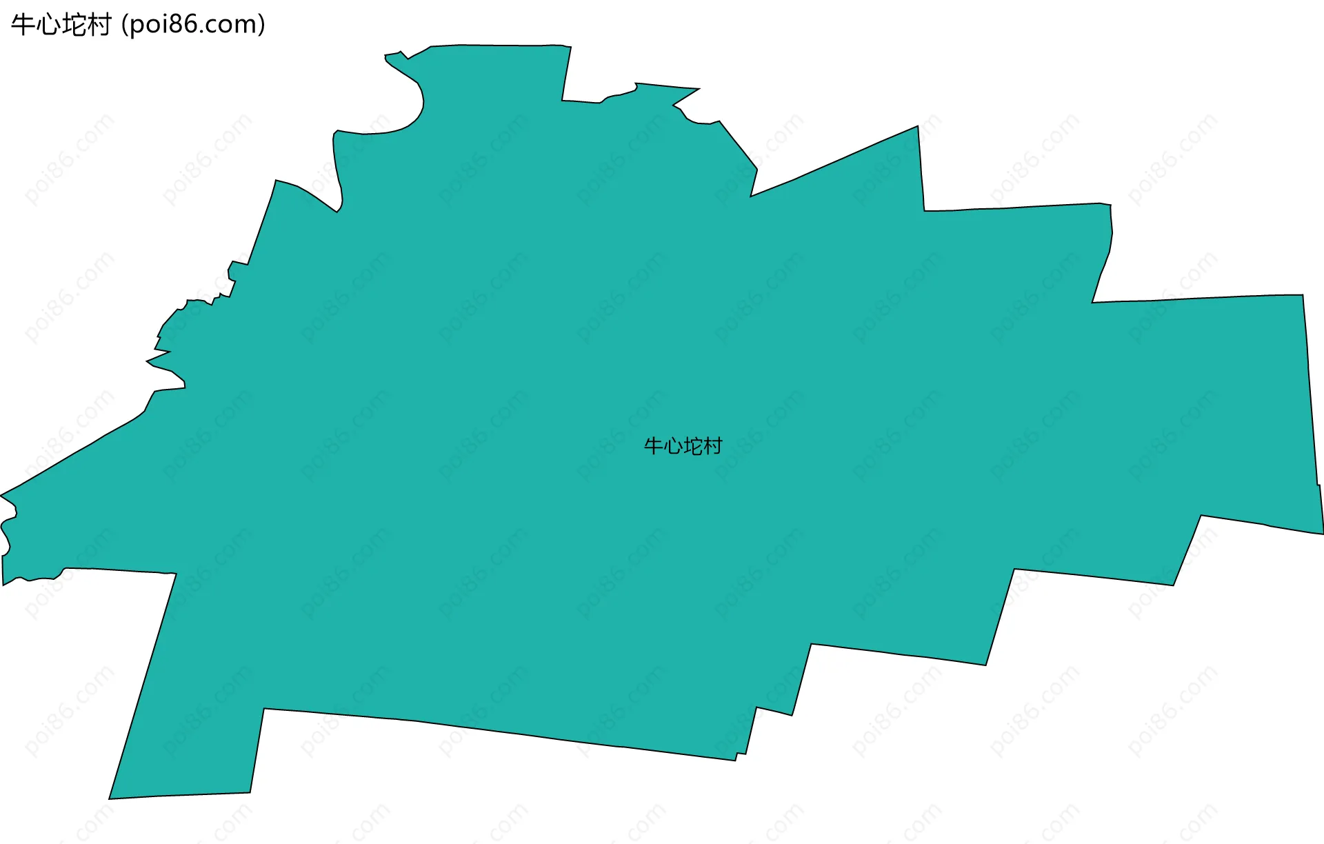 牛心坨村边界地图