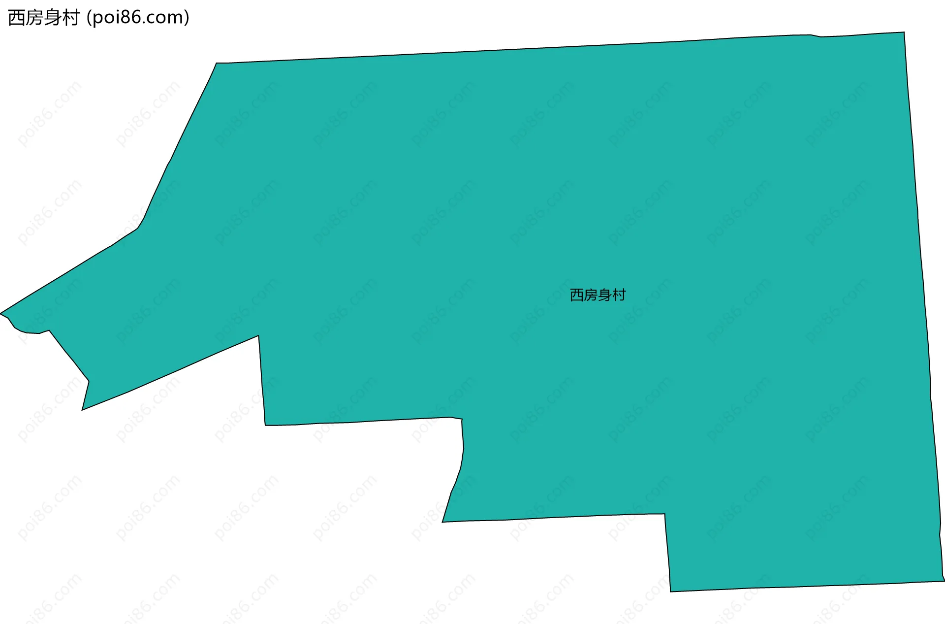 西房身村边界地图