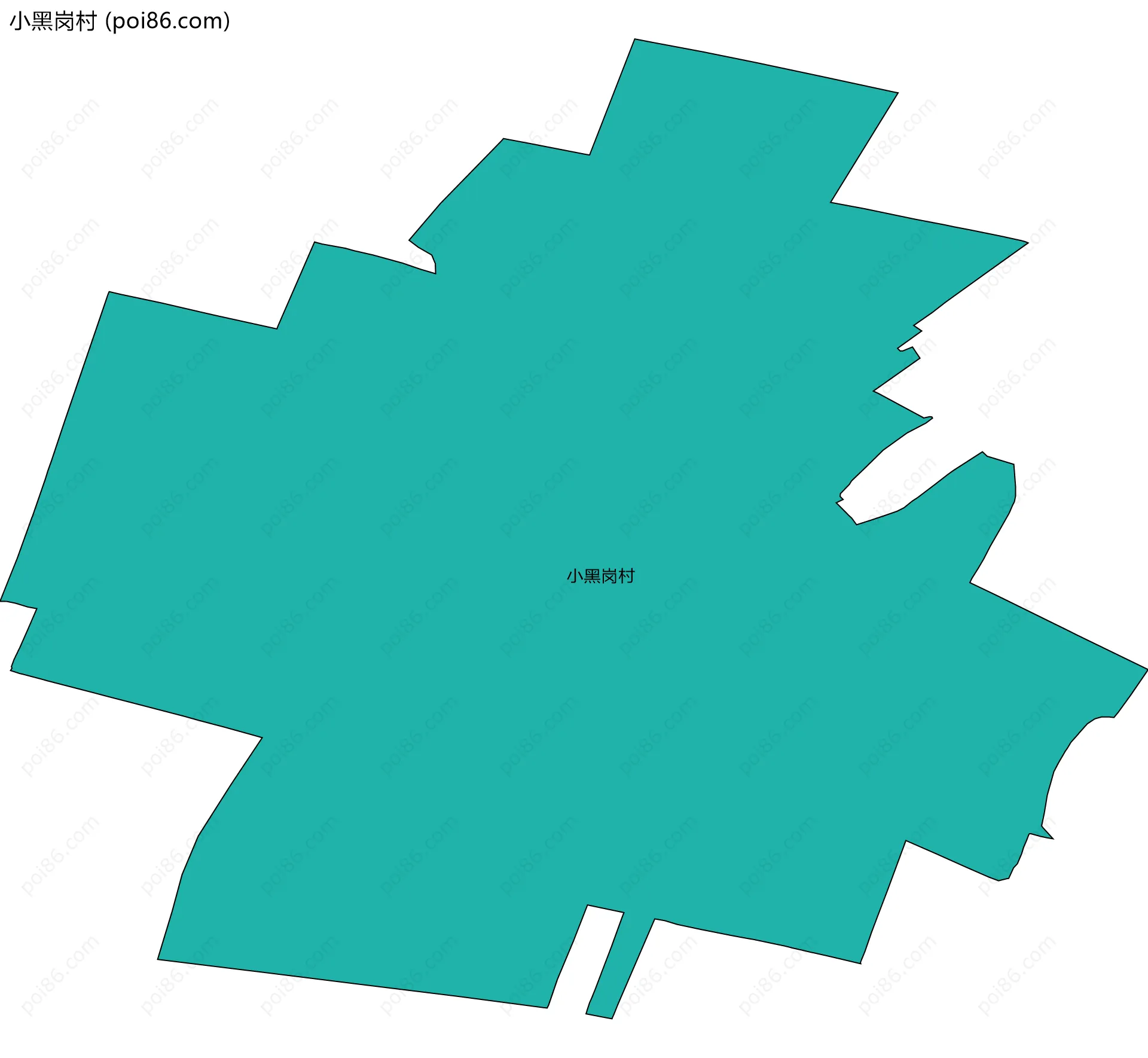 小黑岗村边界地图