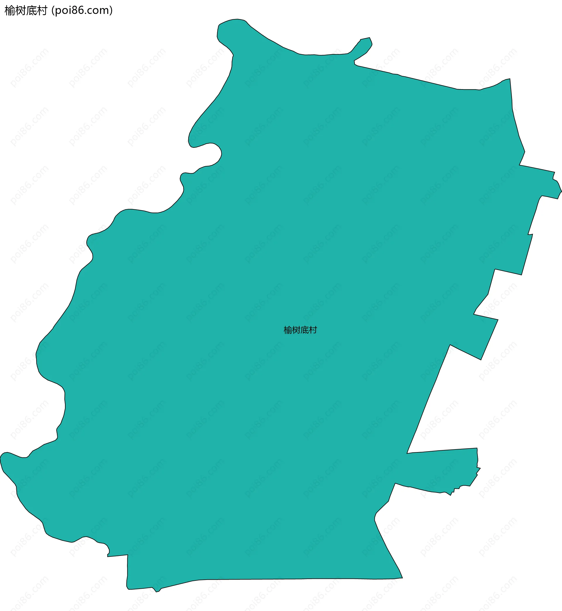 榆树底村边界地图