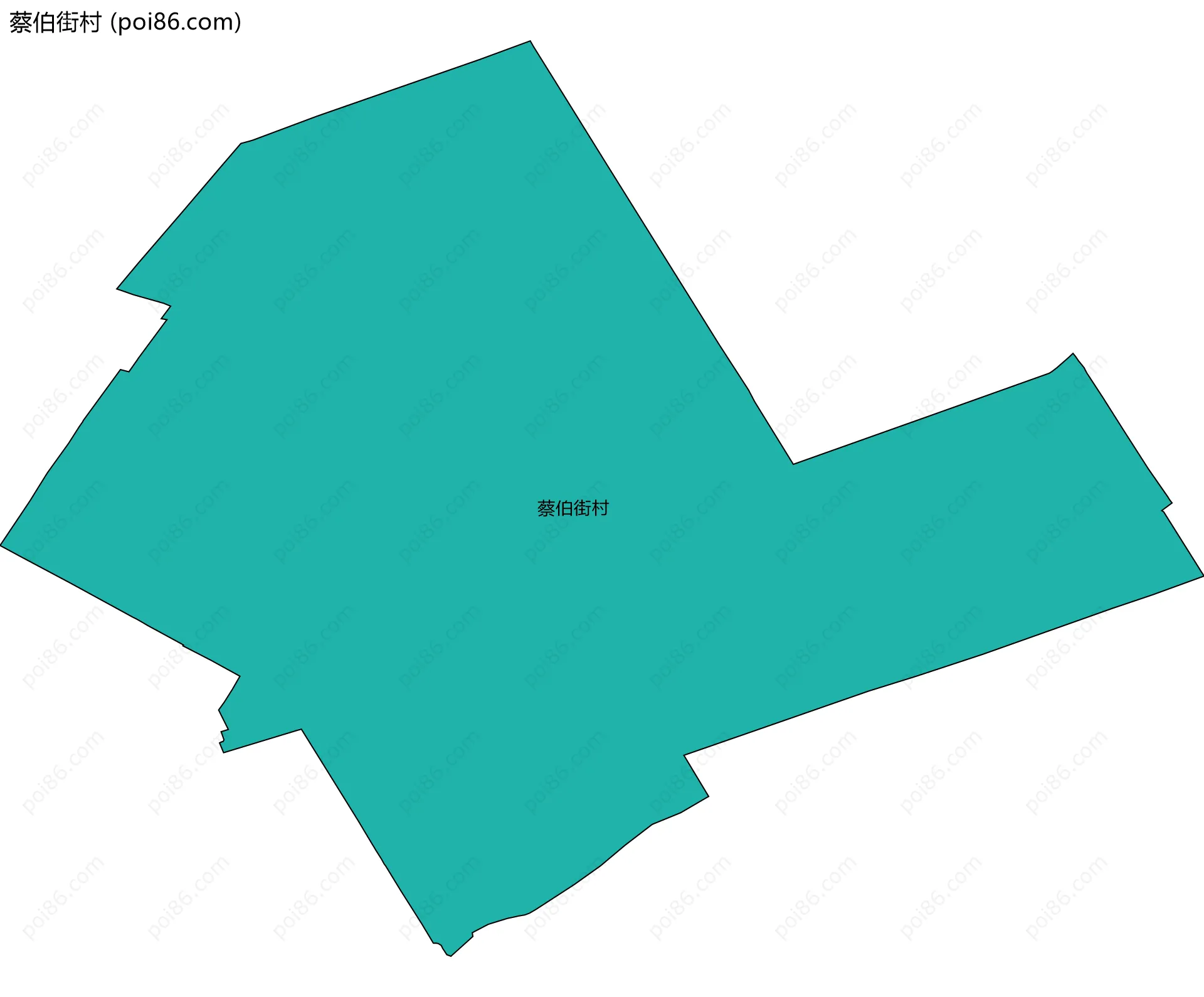 蔡伯街村边界地图