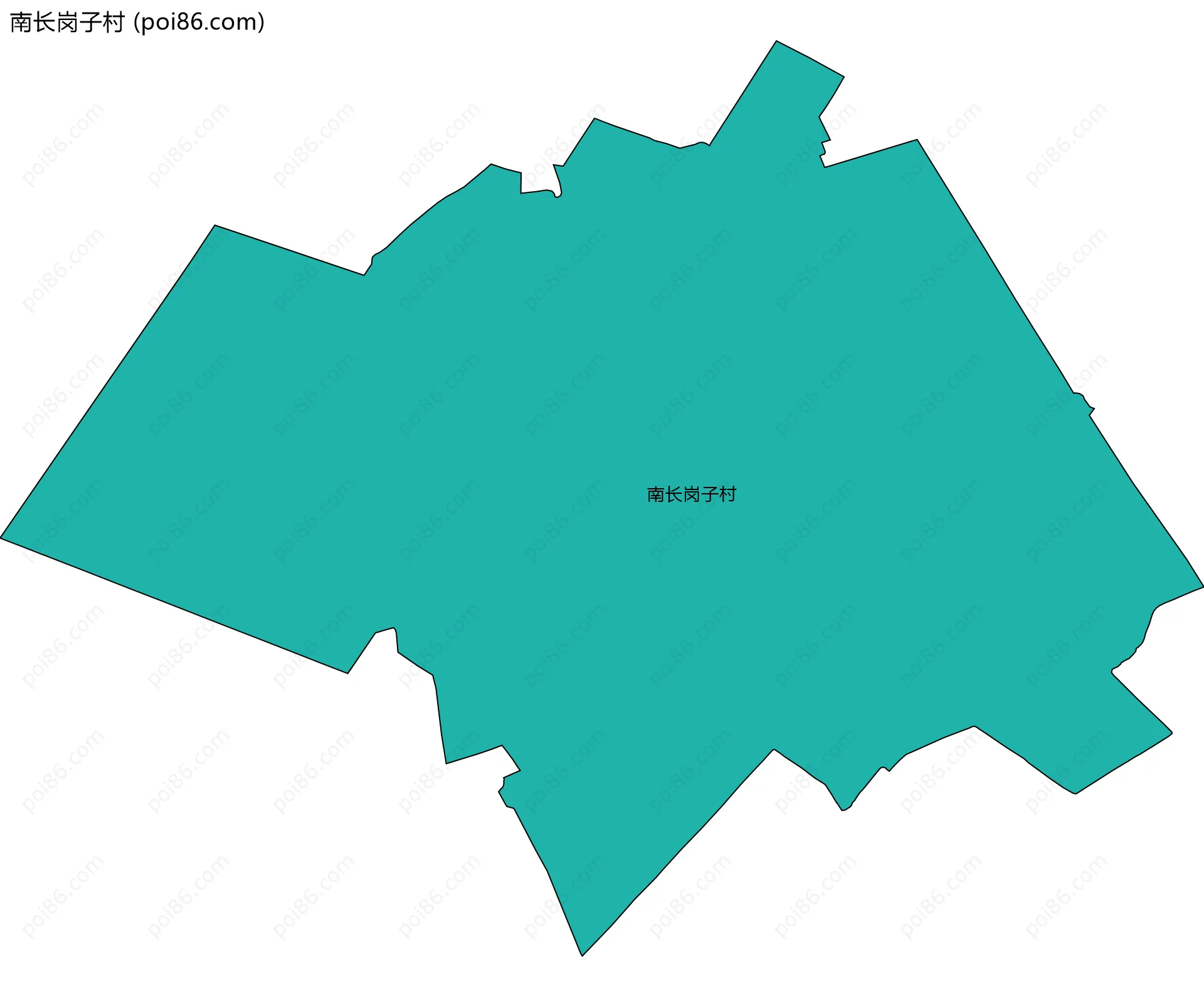 南长岗子村边界地图
