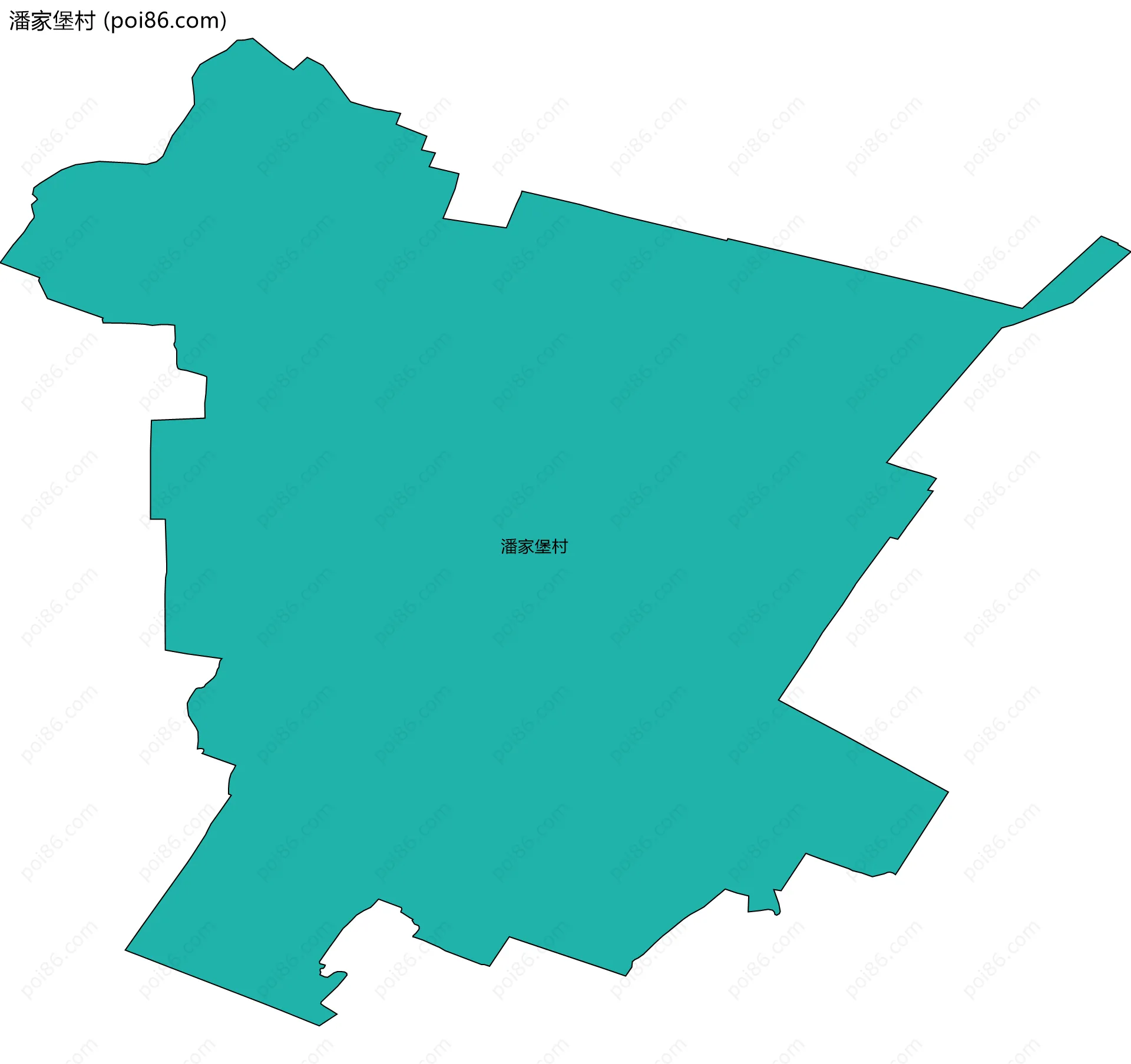 潘家堡村边界地图