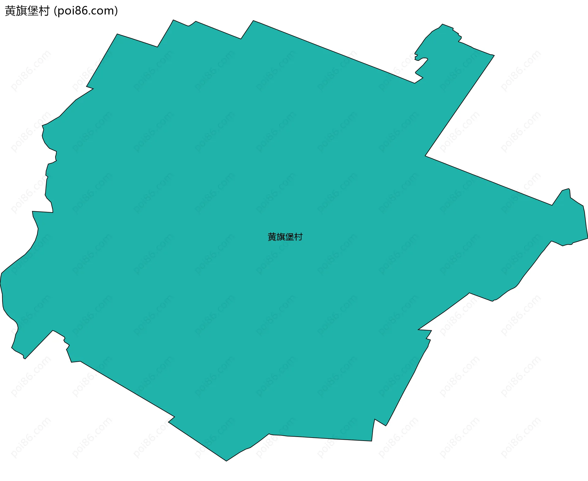 黄旗堡村边界地图