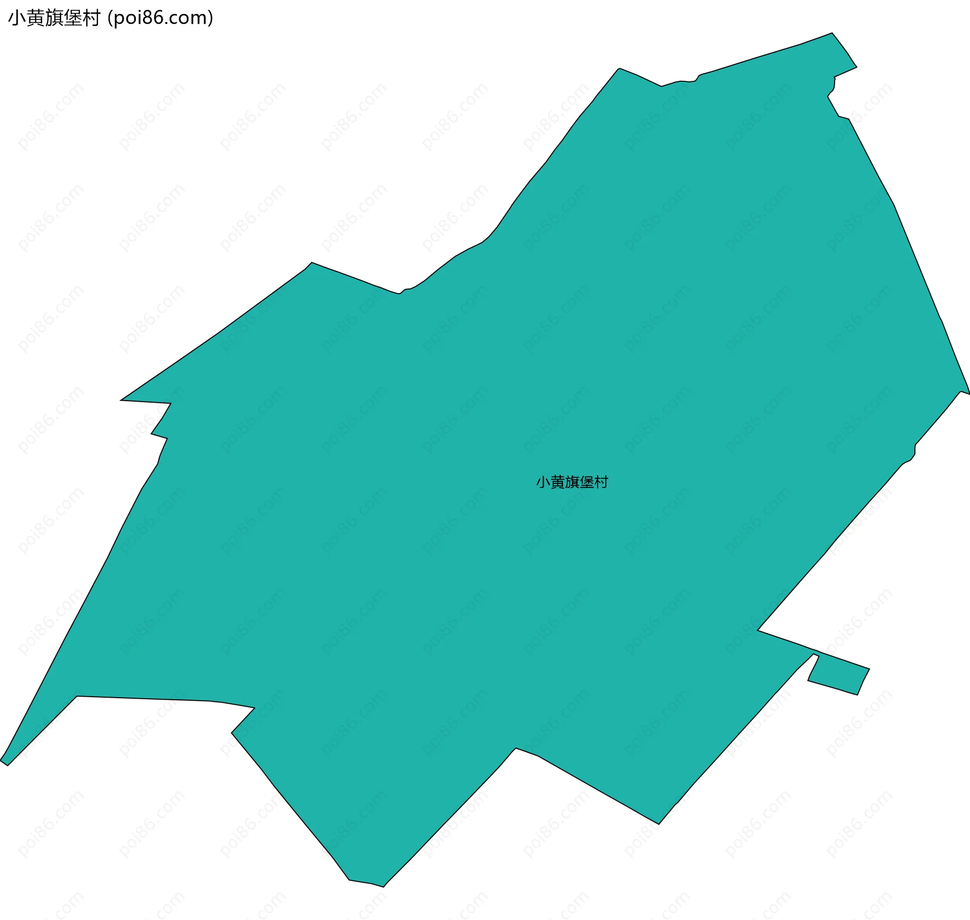 小黄旗堡村边界地图