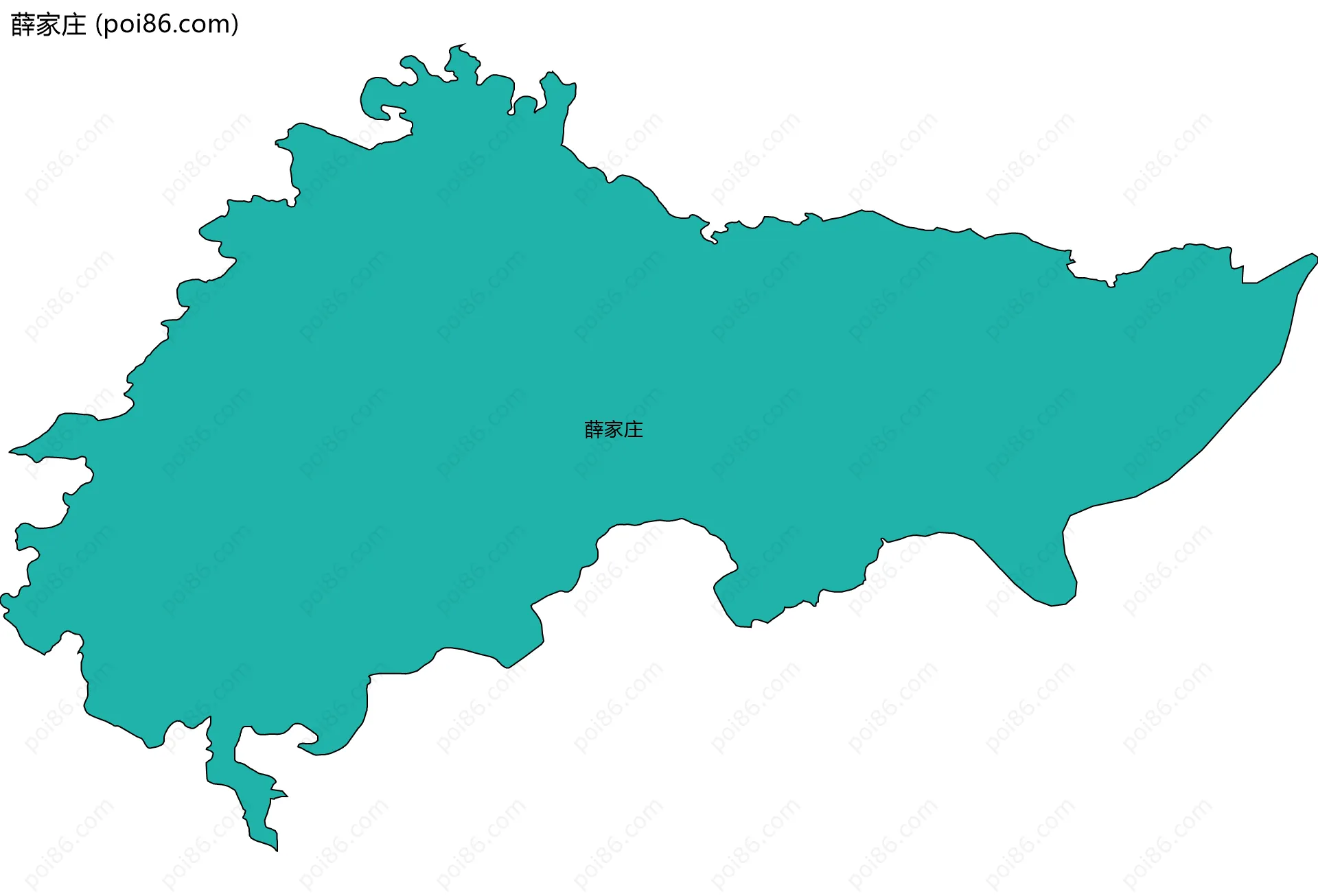 薛家庄边界地图