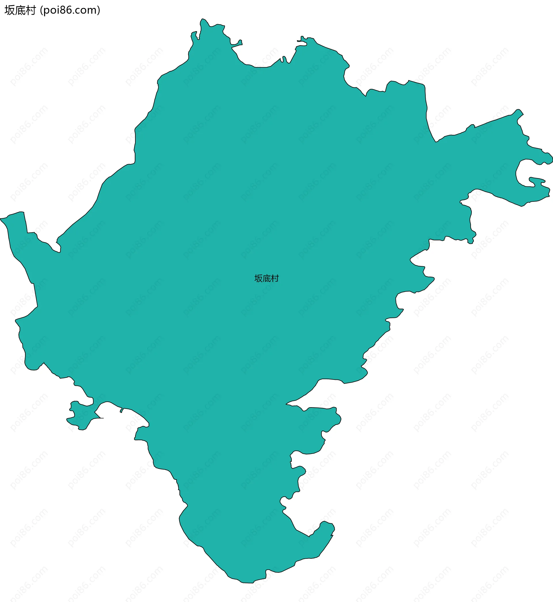 坂底村边界地图