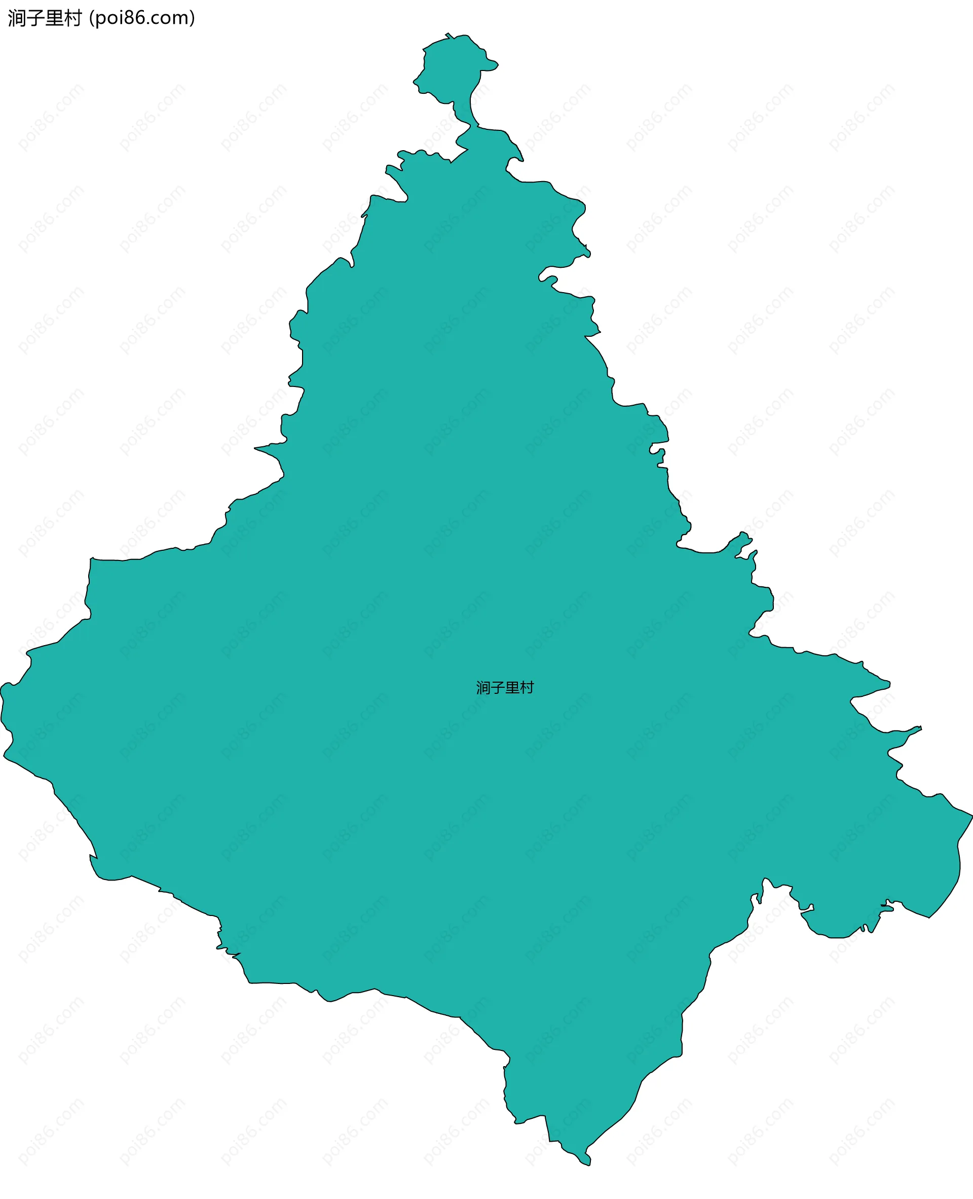 涧子里村边界地图