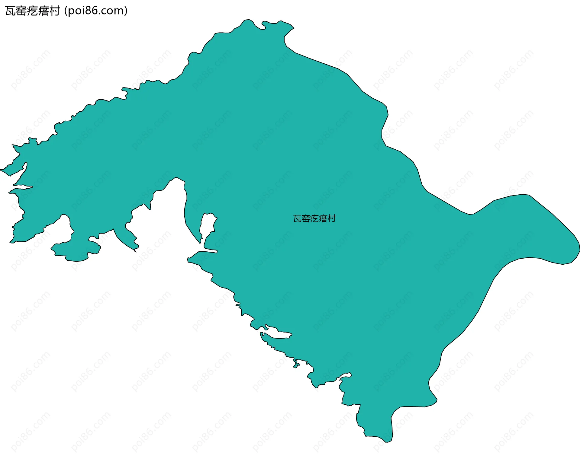 瓦窑疙瘩村边界地图