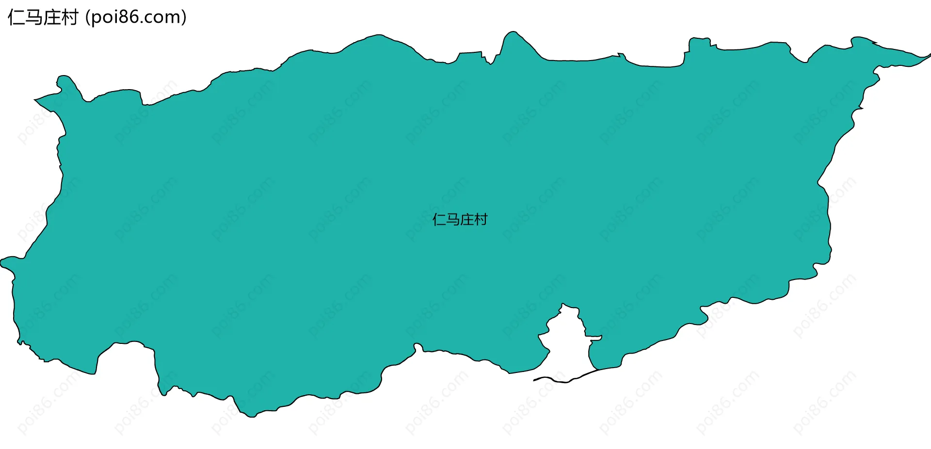 仁马庄村边界地图