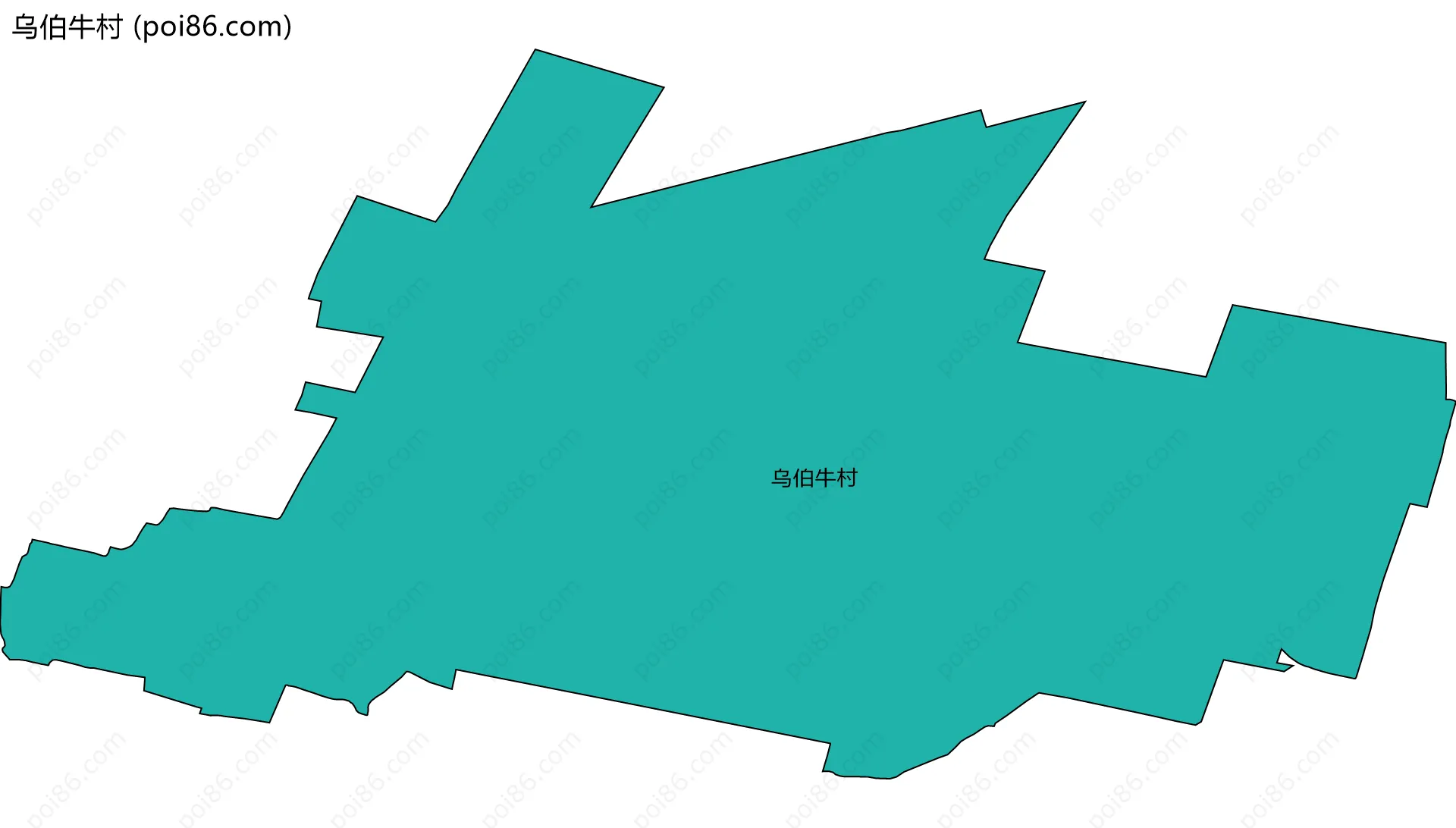 乌伯牛村边界地图