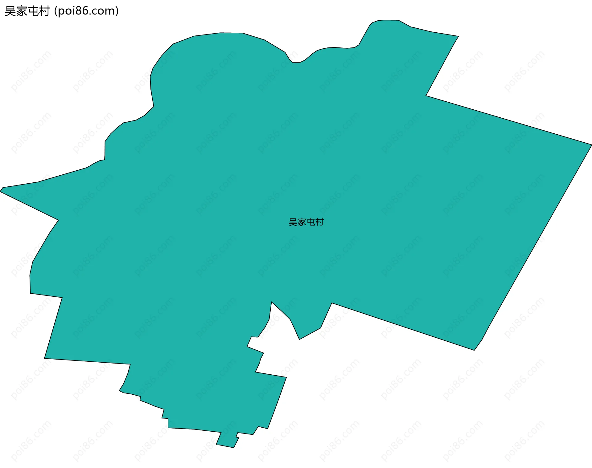 吴家屯村边界地图