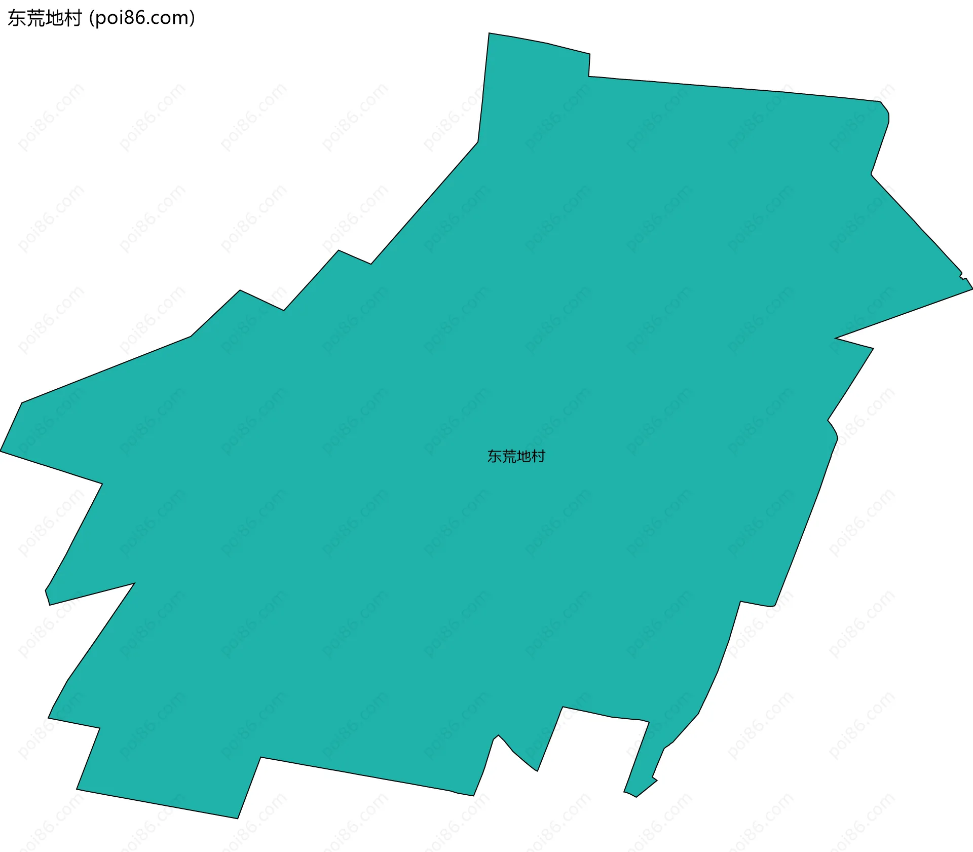 东荒地村边界地图