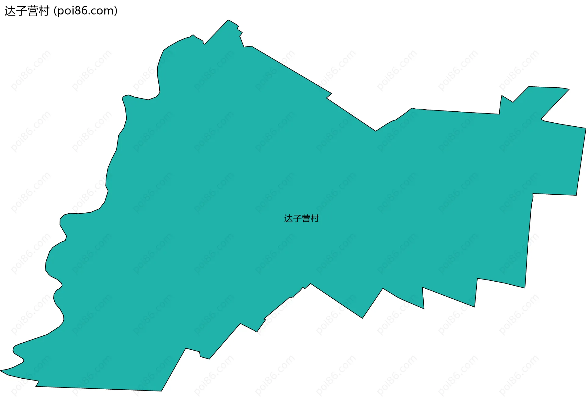 达子营村边界地图