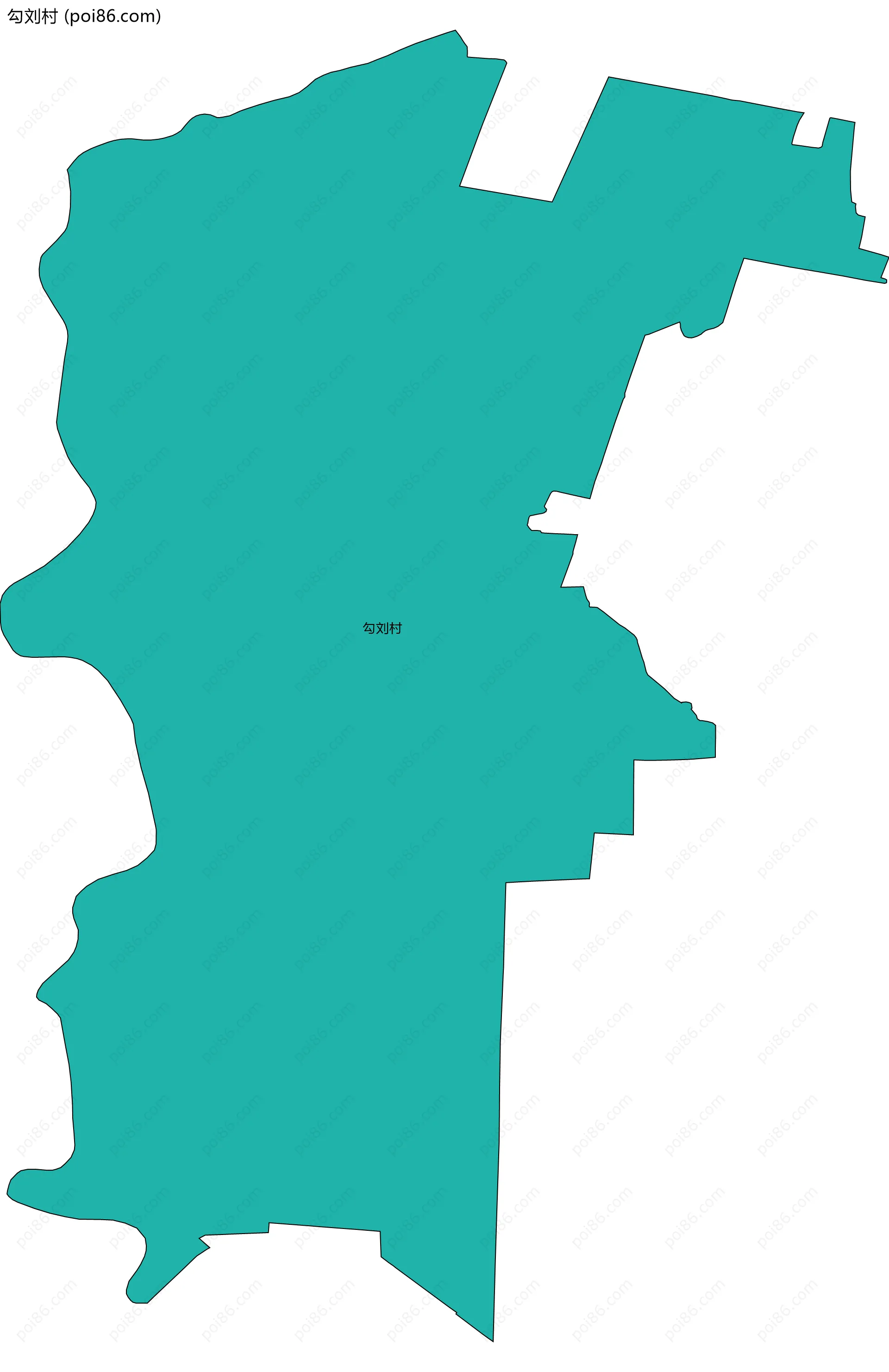勾刘村边界地图