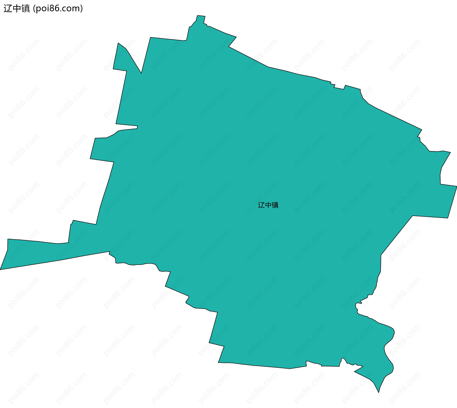 辽中镇边界地图