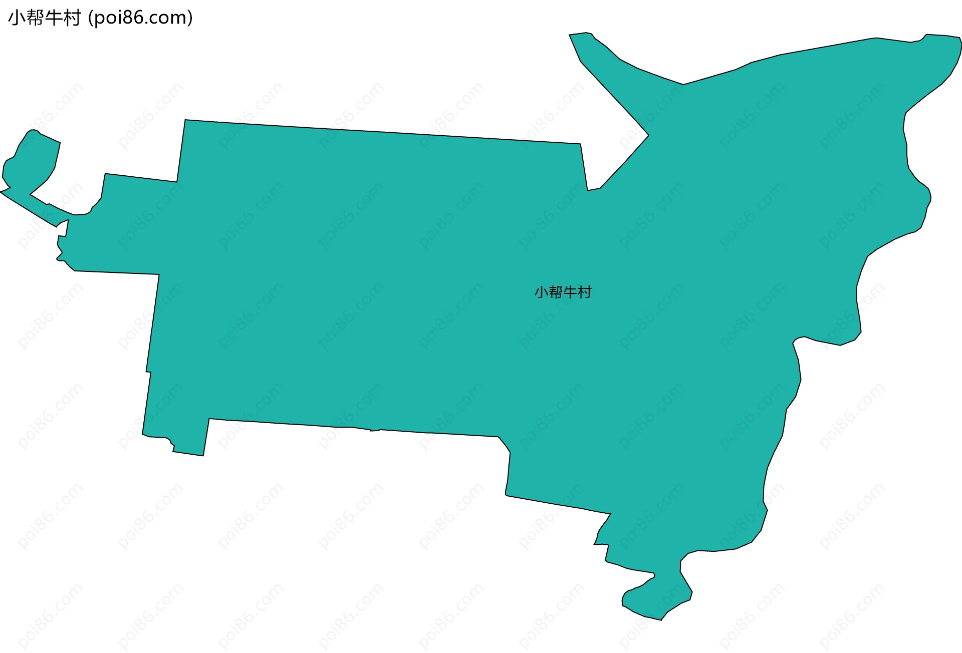 小帮牛村边界地图