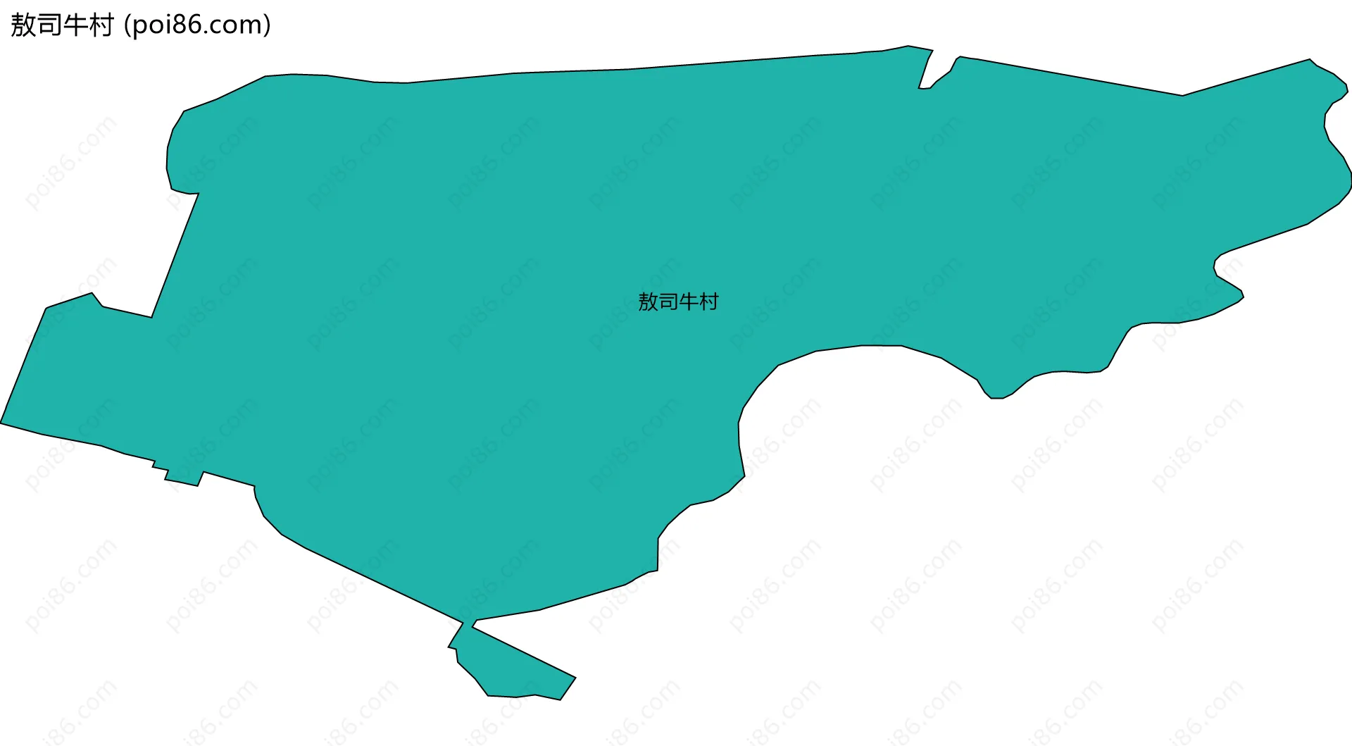 敖司牛村边界地图