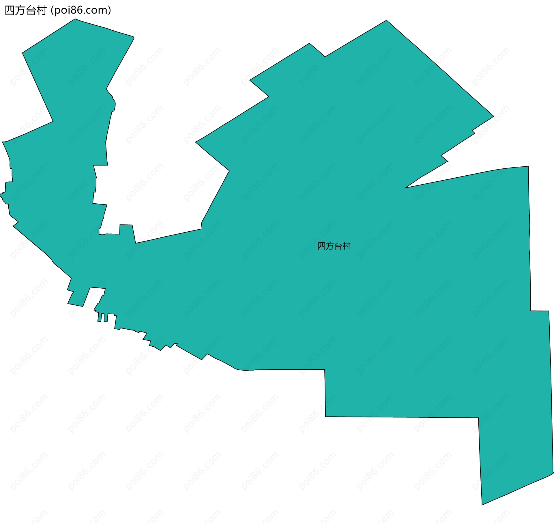 四方台村边界地图