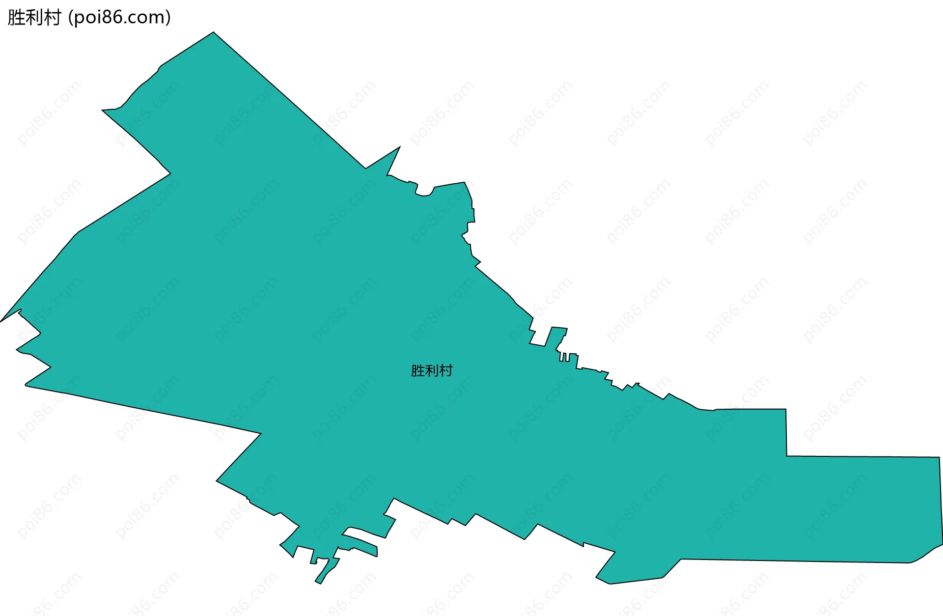 胜利村边界地图