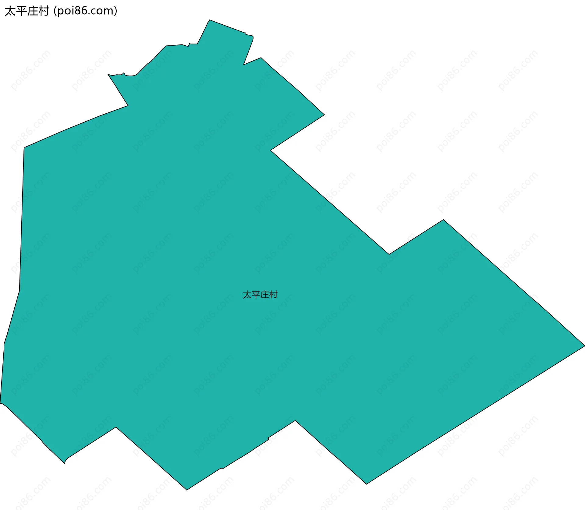 太平庄村边界地图