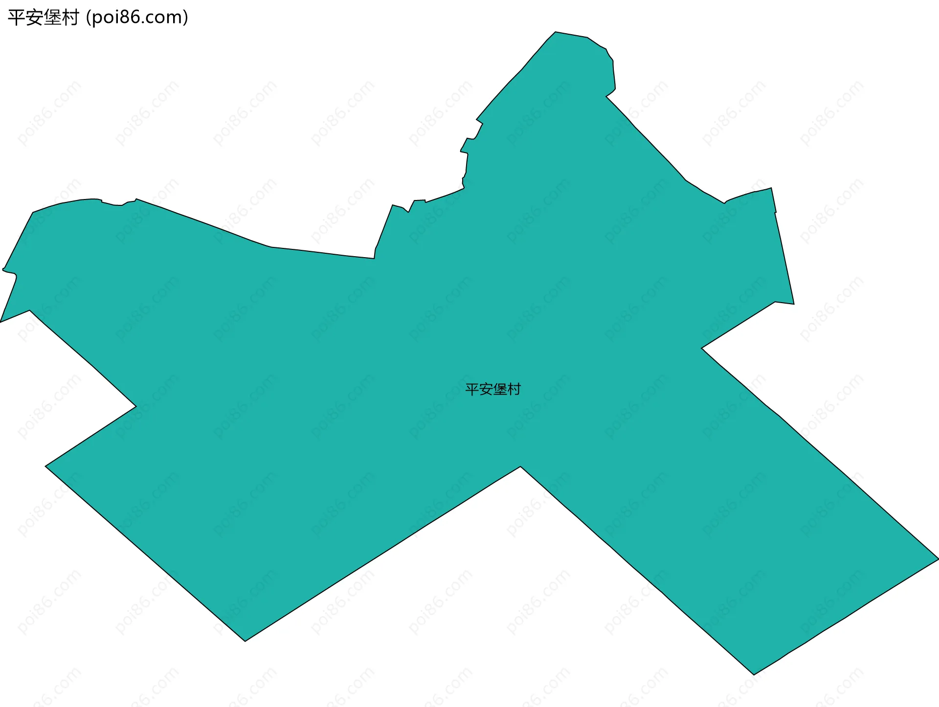 平安堡村边界地图