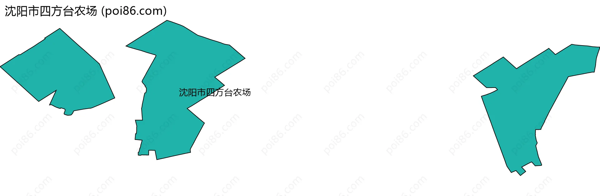 沈阳市四方台农场边界地图