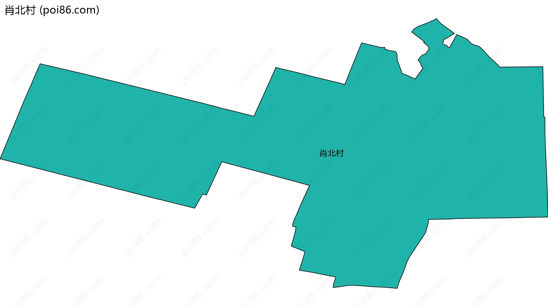 肖北村边界地图