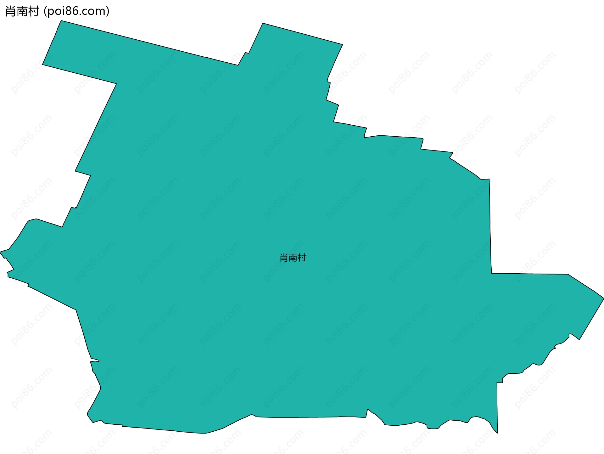 肖南村边界地图