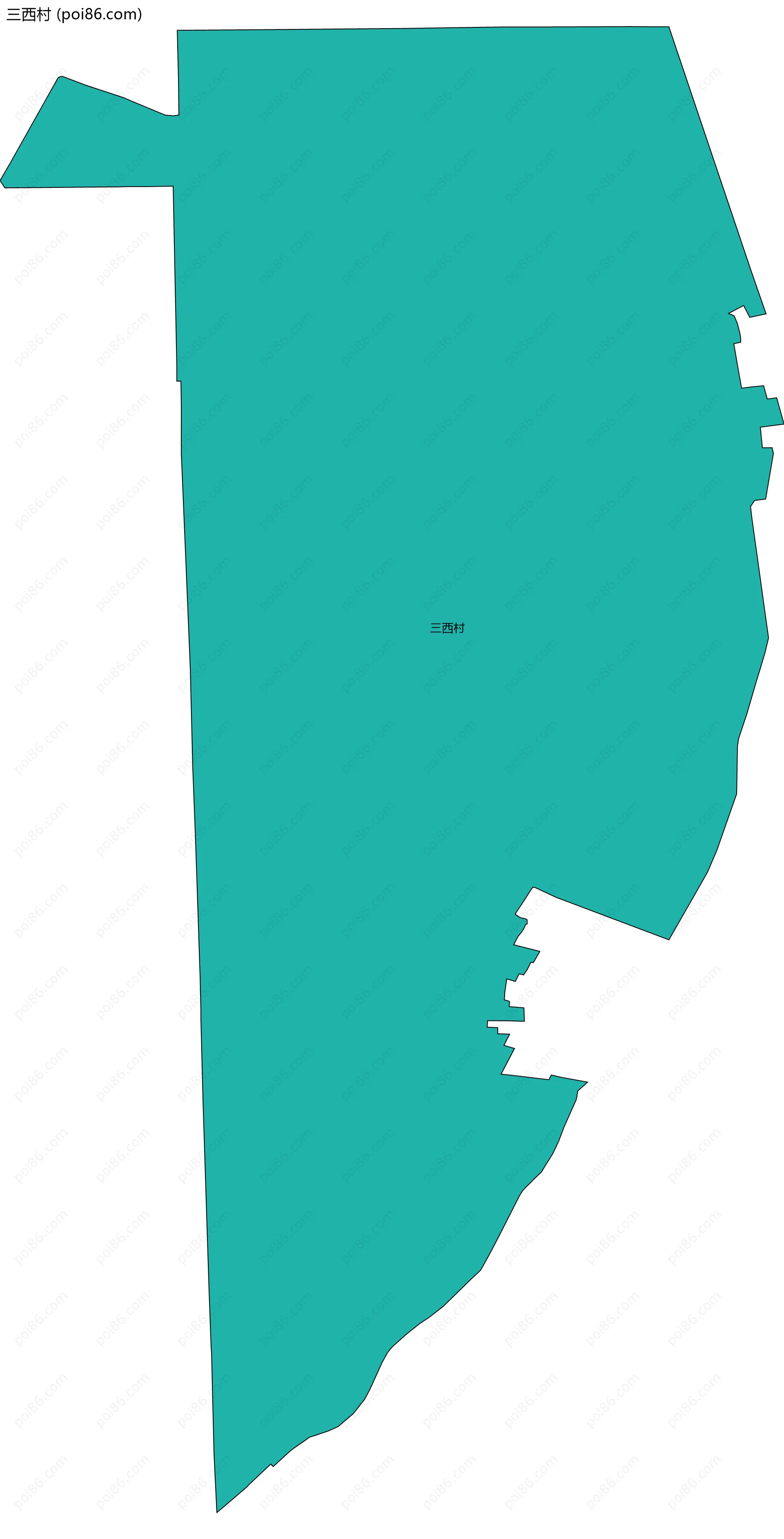 三西村边界地图