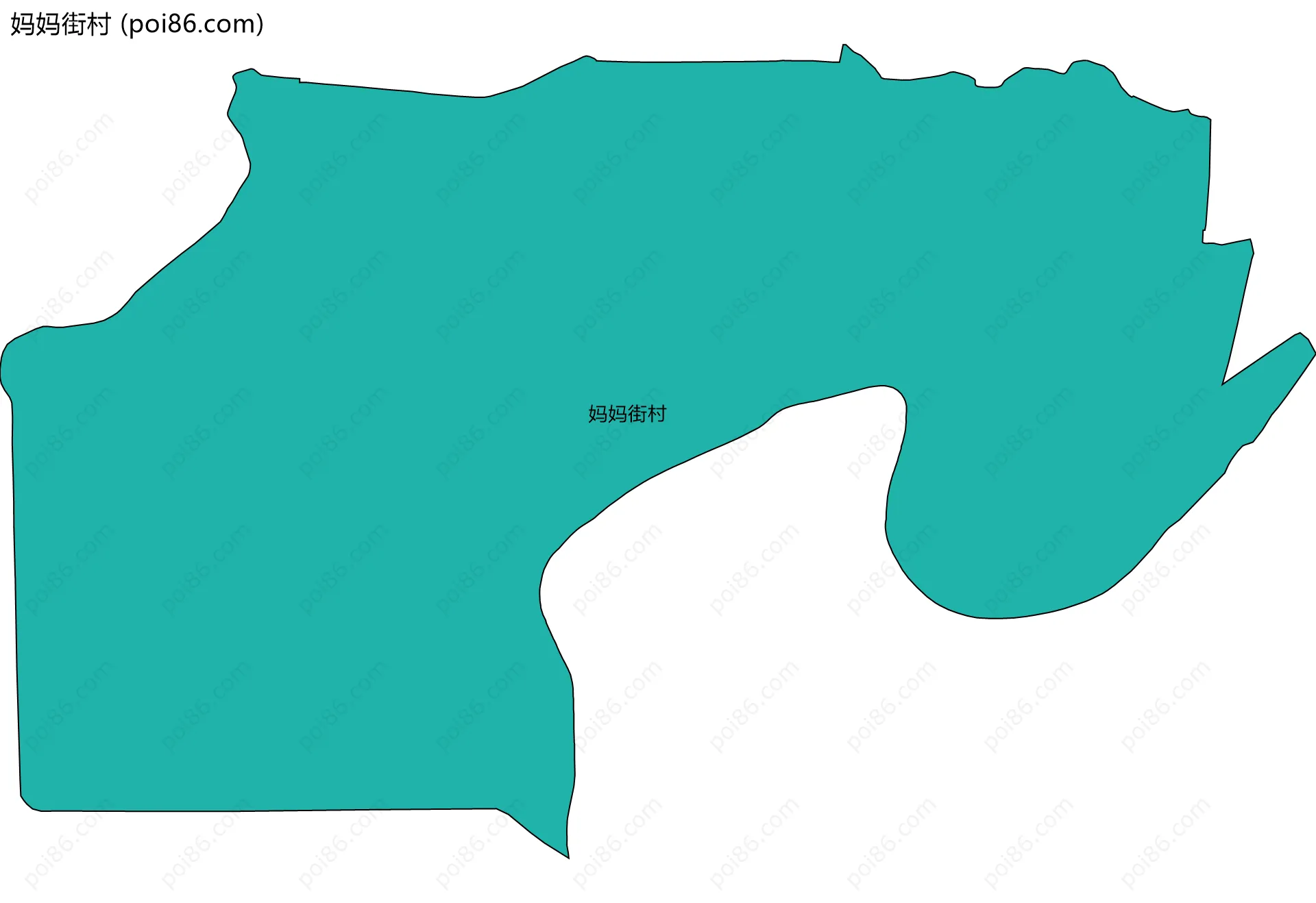 妈妈街村边界地图
